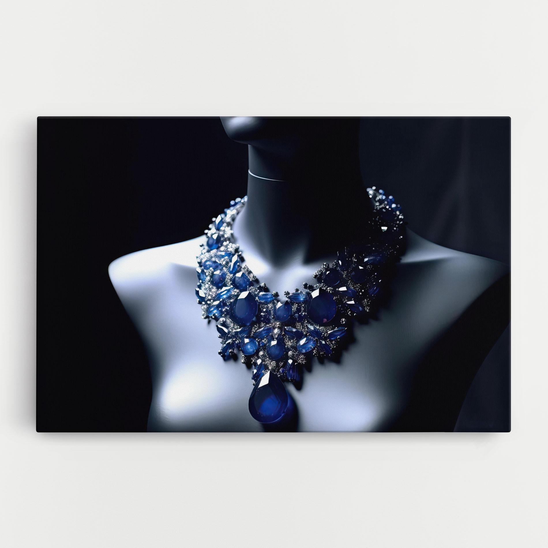 Vászonkép Blue Diamonds Necklace mockup 0