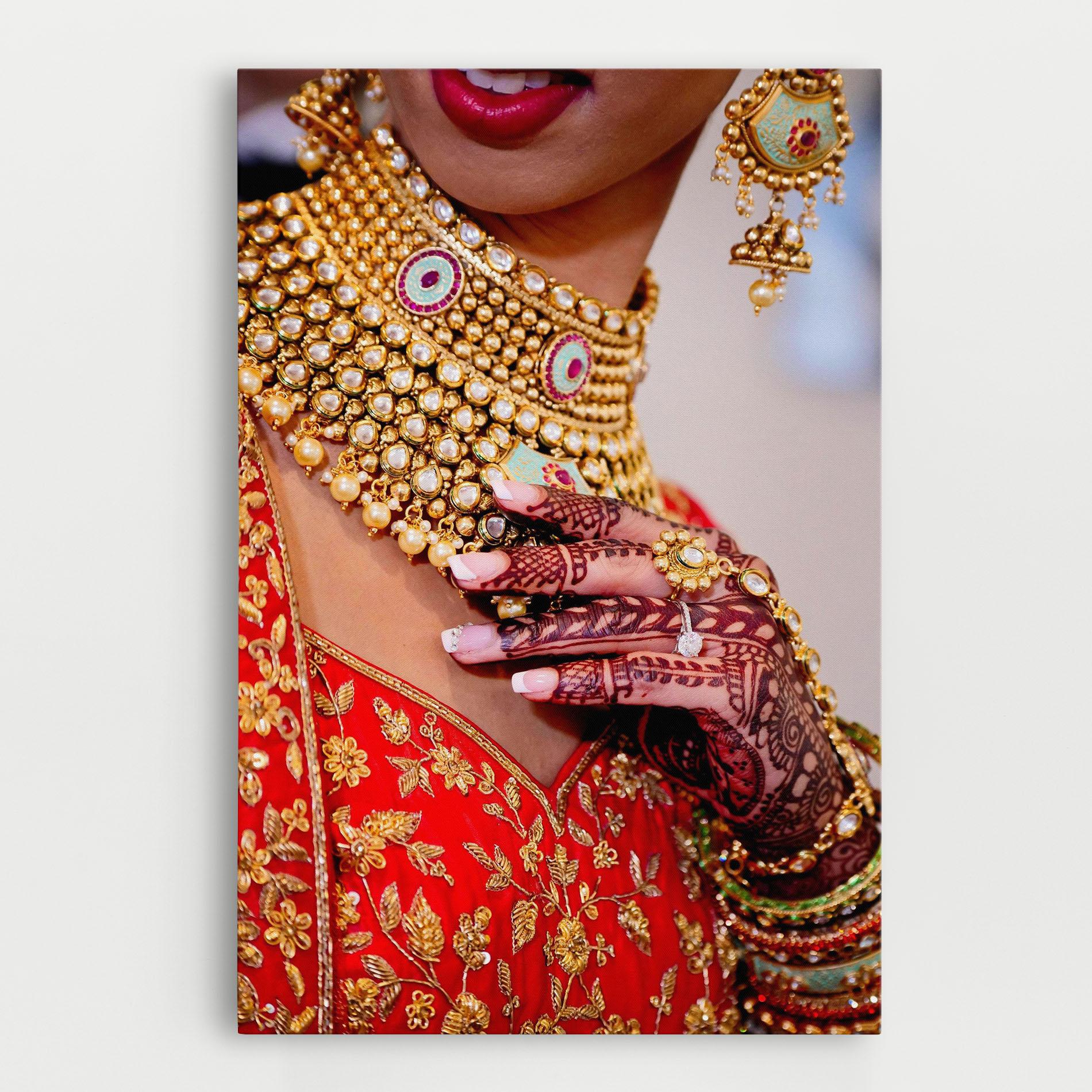 Vászonkép Gold Beautiful Jewelry mockup 0