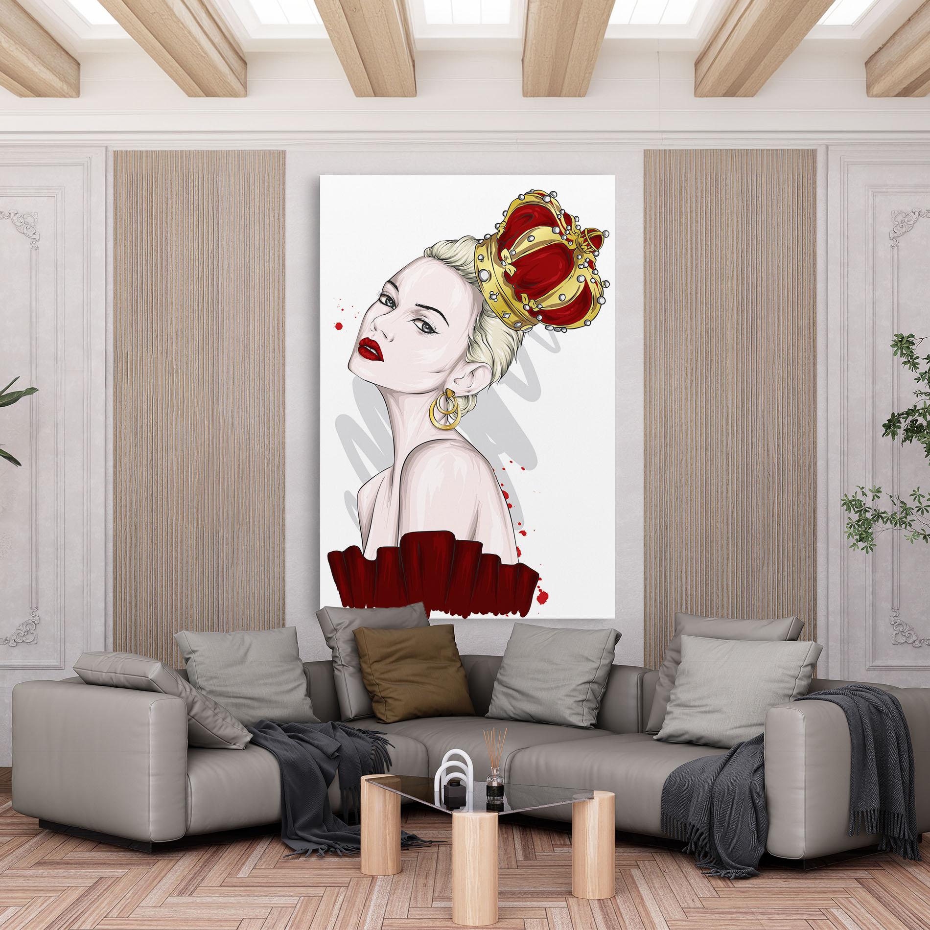 Vászonkép Big Red Crown mockup 6