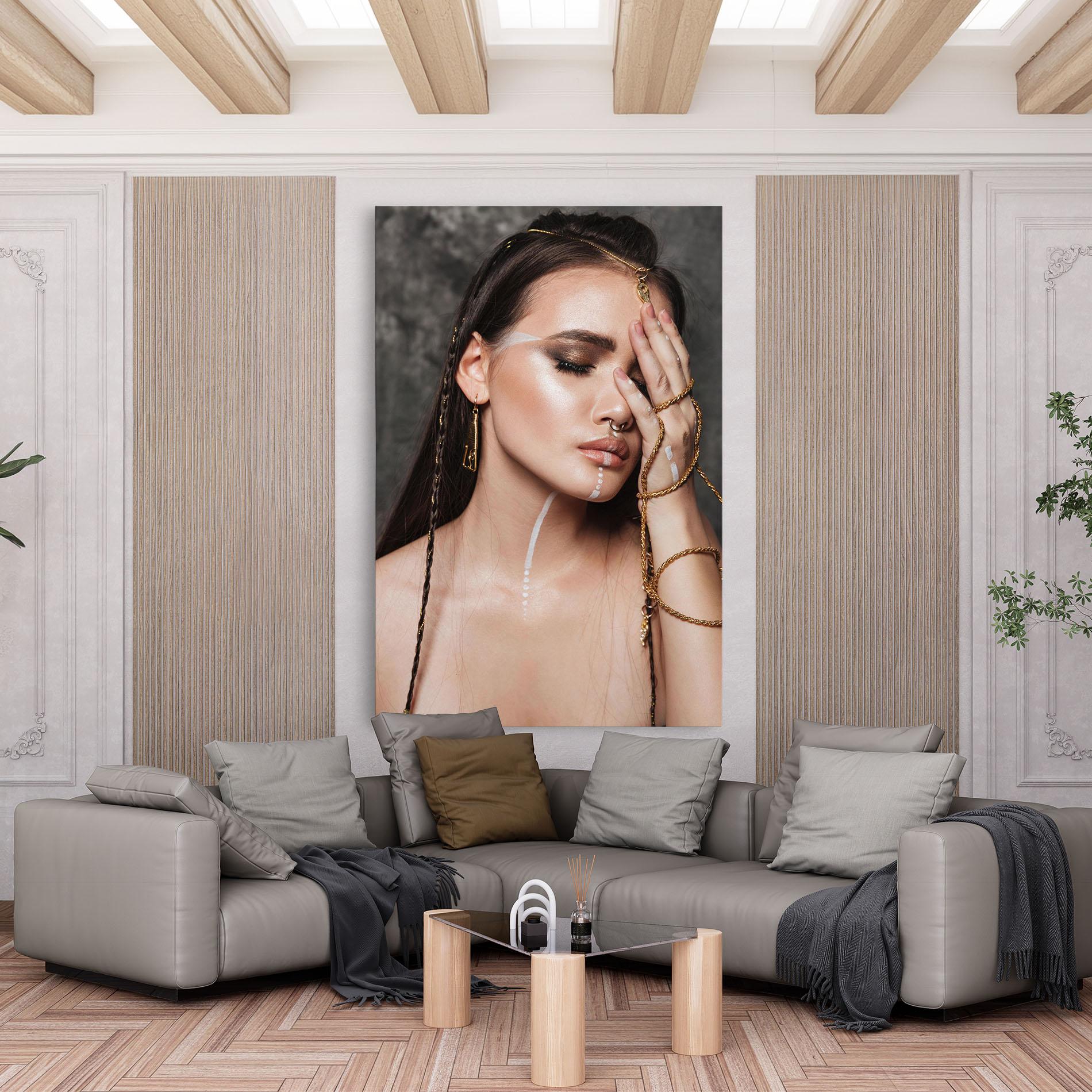 Vászonkép Gold Hand Accessory mockup 6