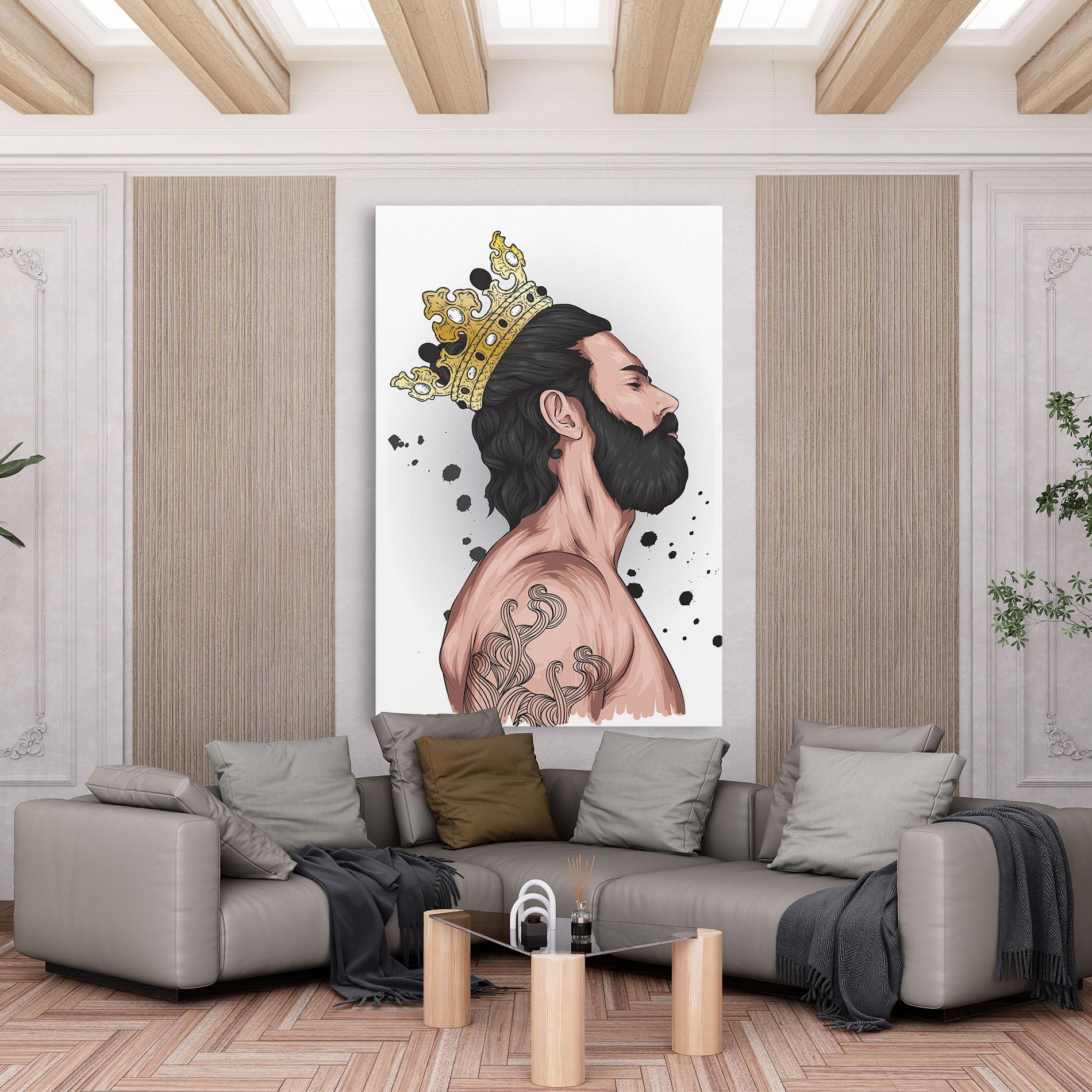 Vászonkép Male With Crown mockup 6
