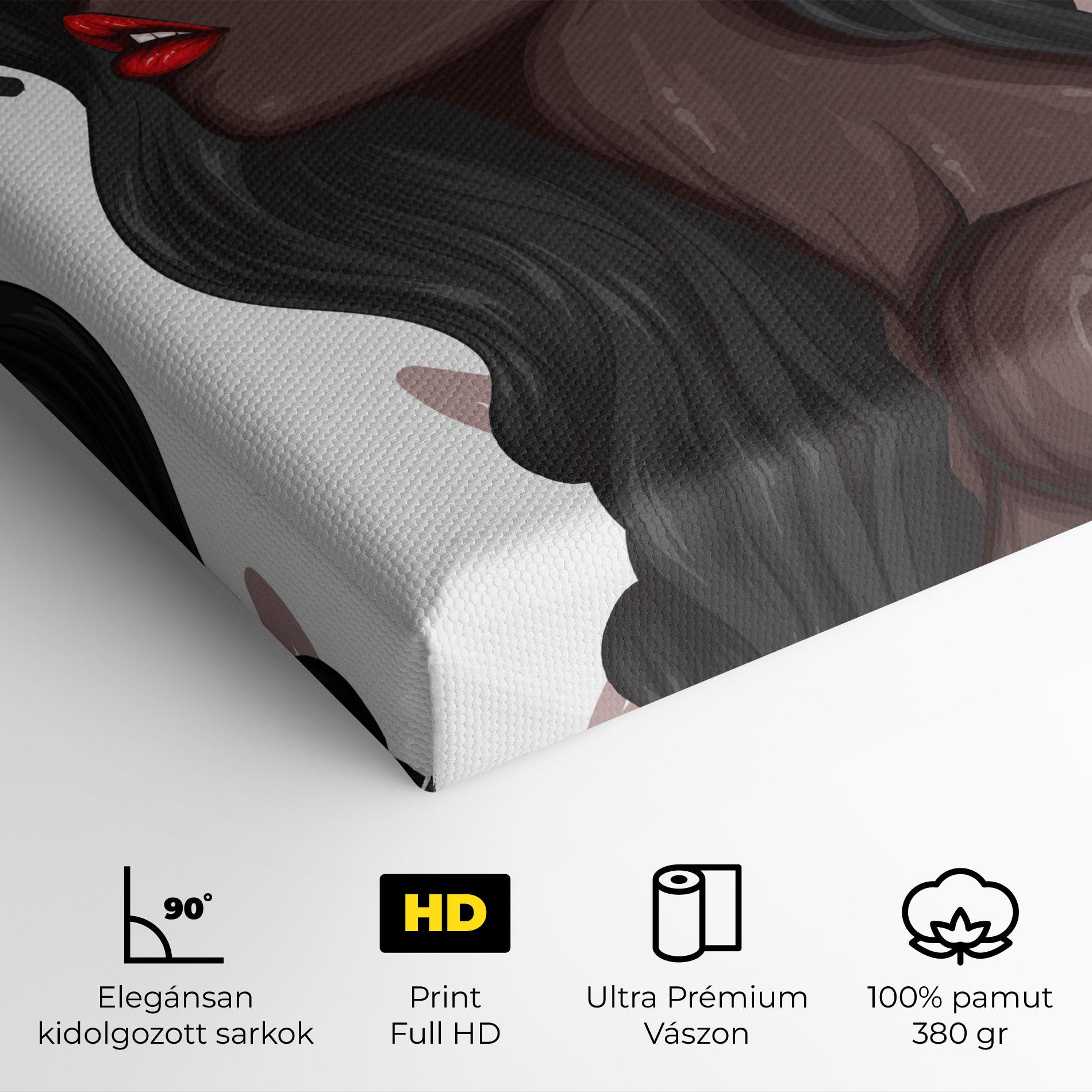 Vászonkép Black Woman With Crown mockup 4