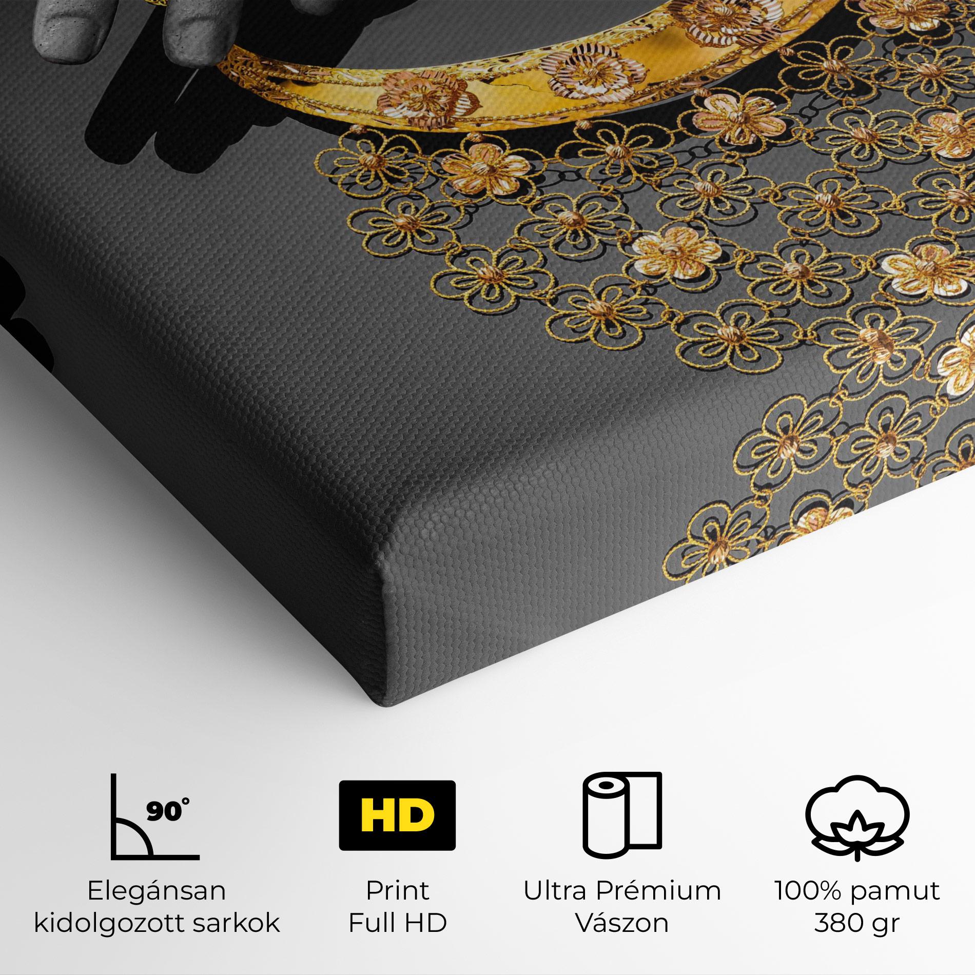 Vászonkép Golden Jewelery Set mockup 4