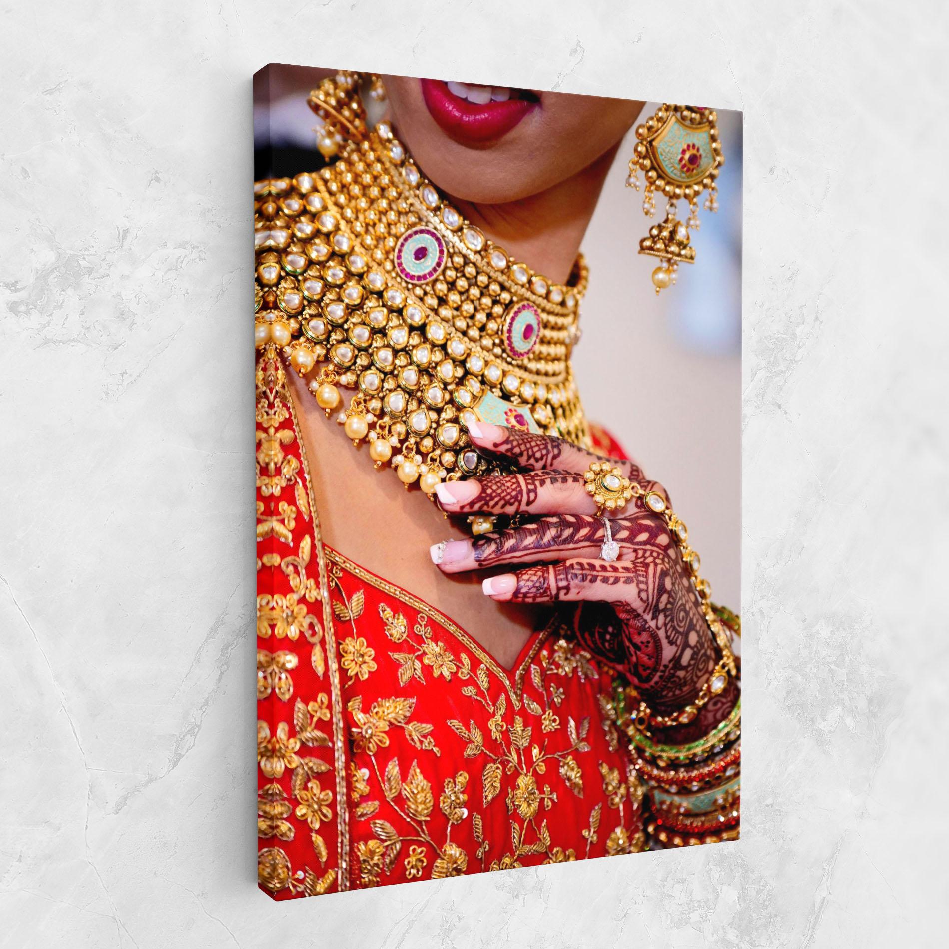 Vászonkép Gold Beautiful Jewelry mockup 1