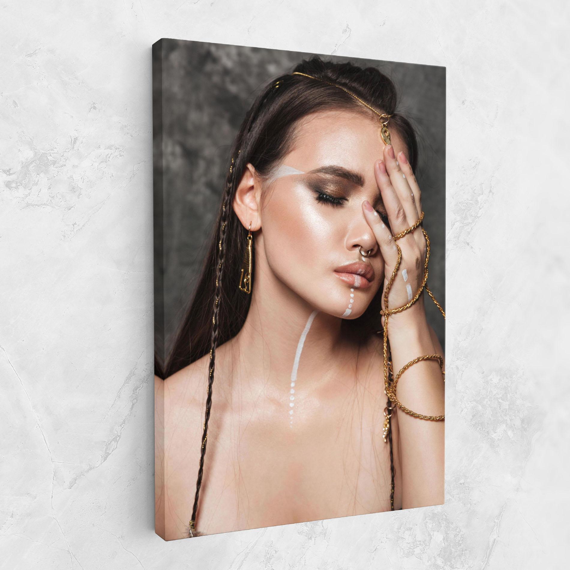 Vászonkép Gold Hand Accessory mockup 1