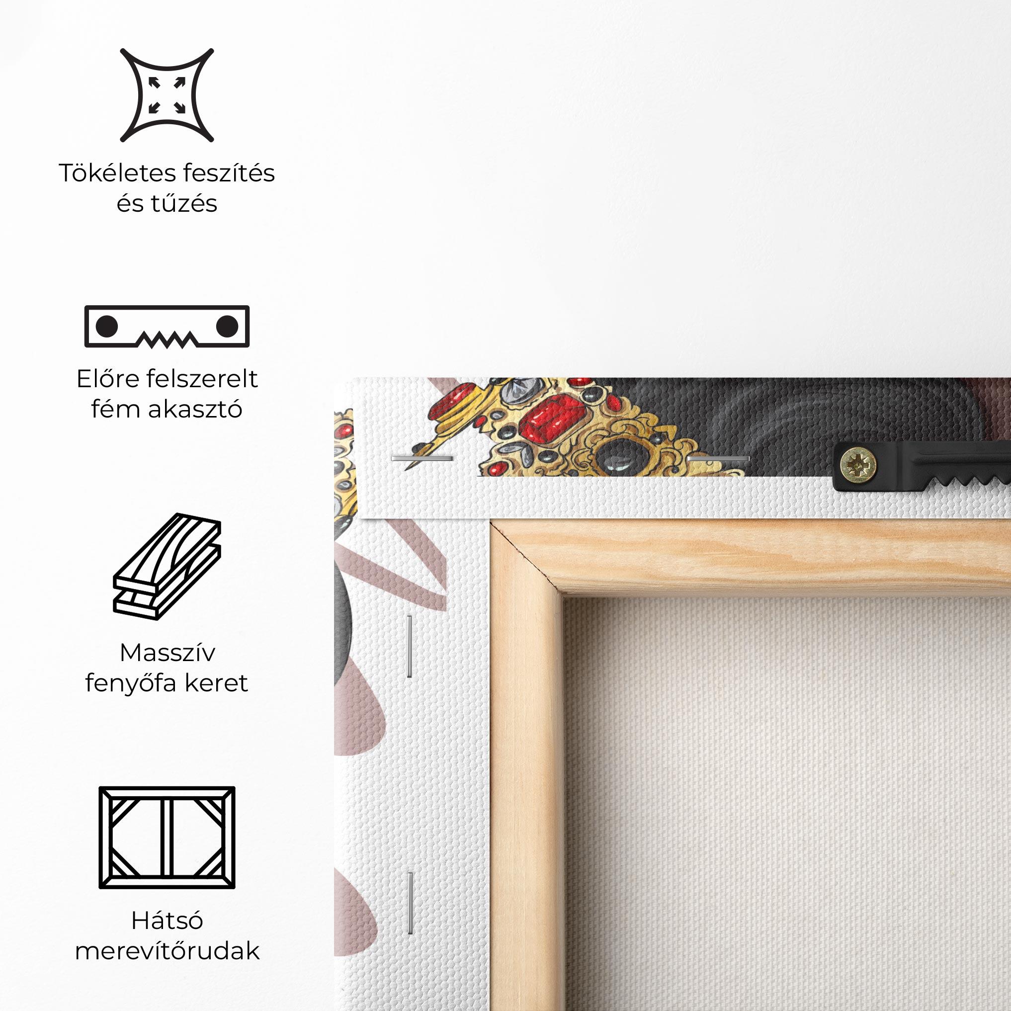 Vászonkép Black Woman With Crown mockup 5