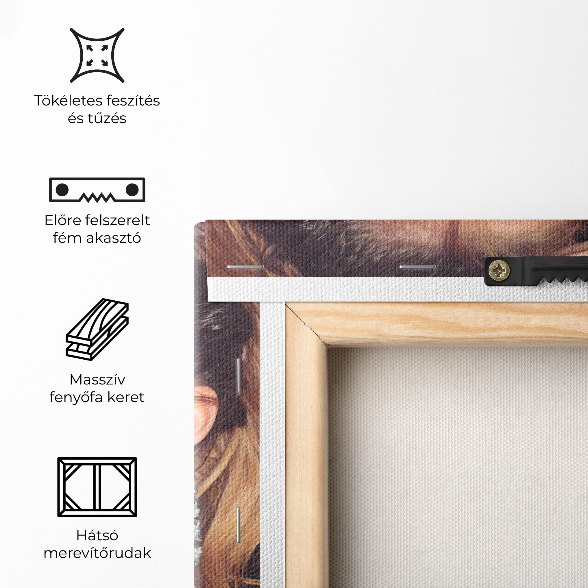 Vászonkép Flower Earrings mockup 5