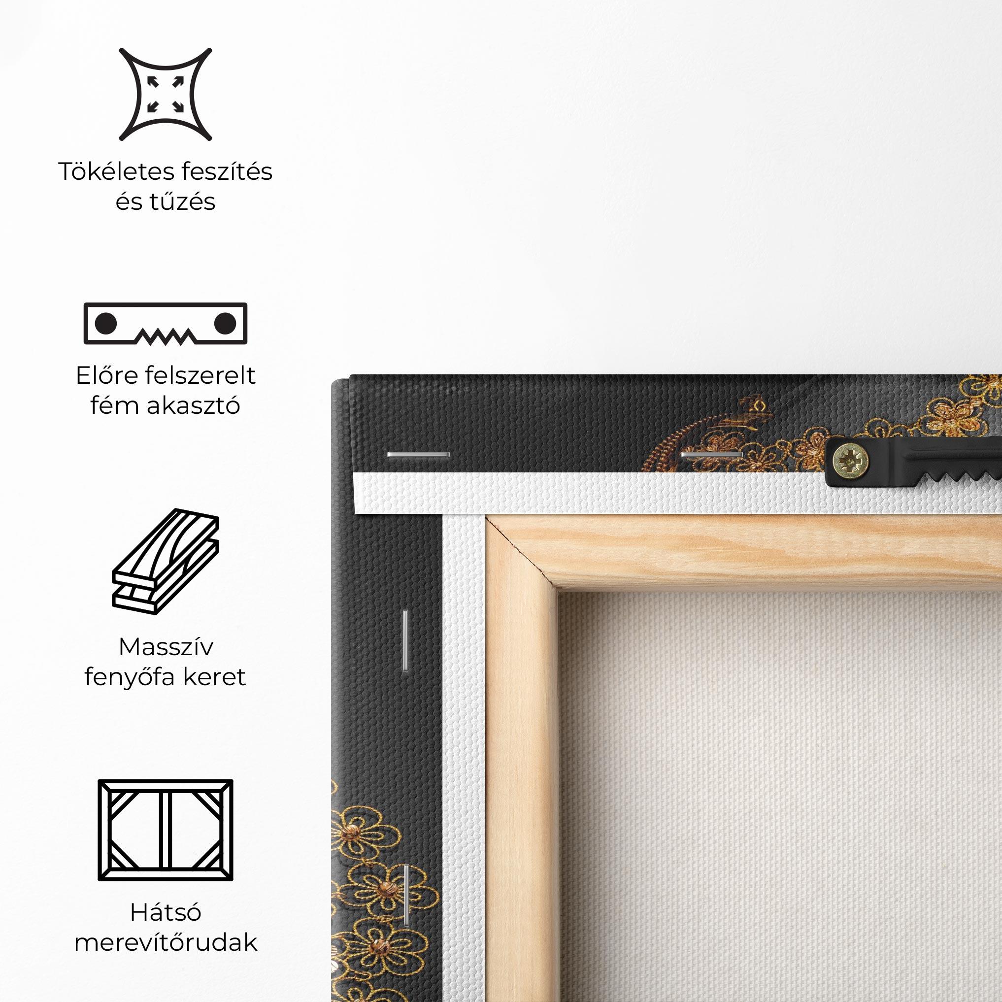 Vászonkép Golden Jewelery Set mockup 5