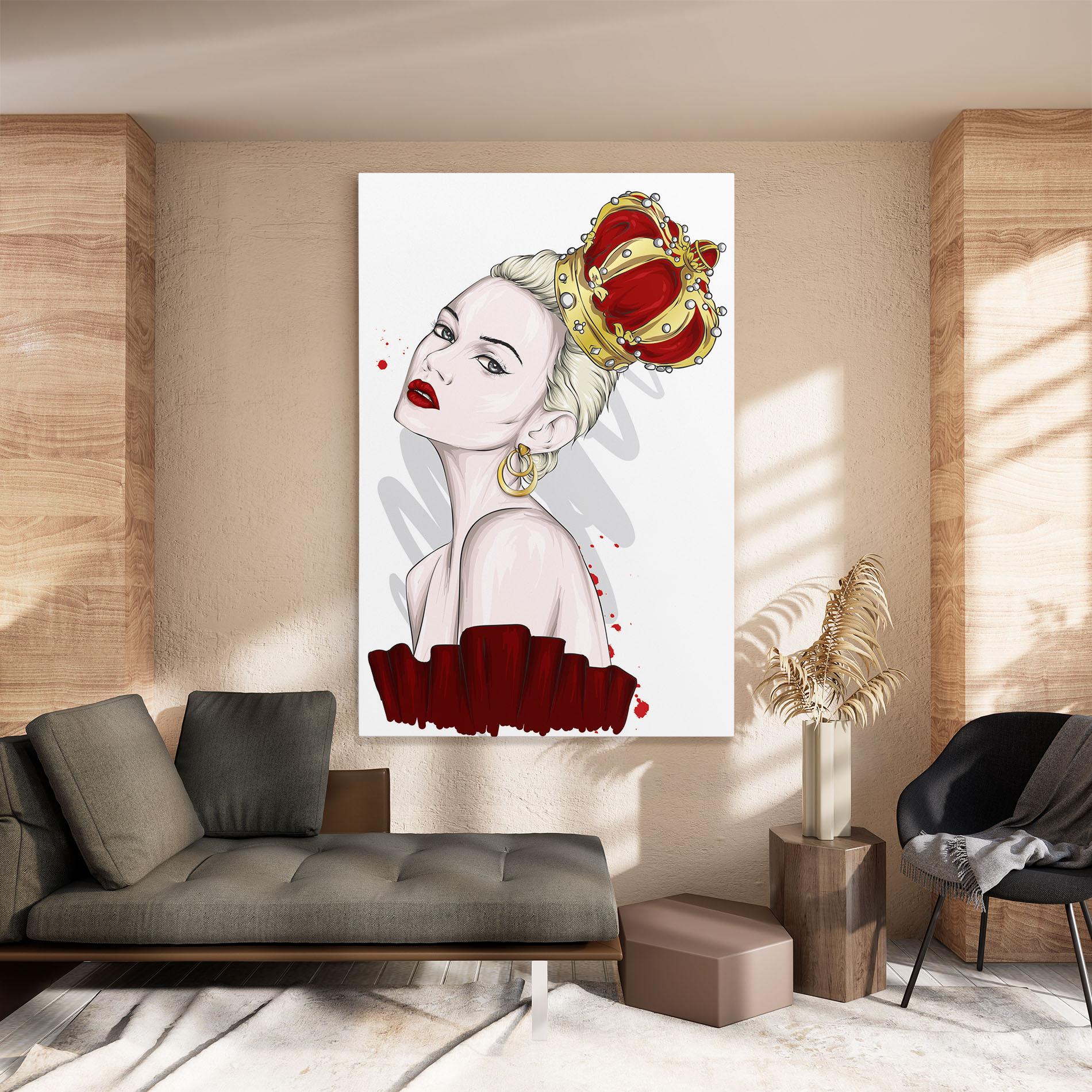 Vászonkép Big Red Crown mockup 8