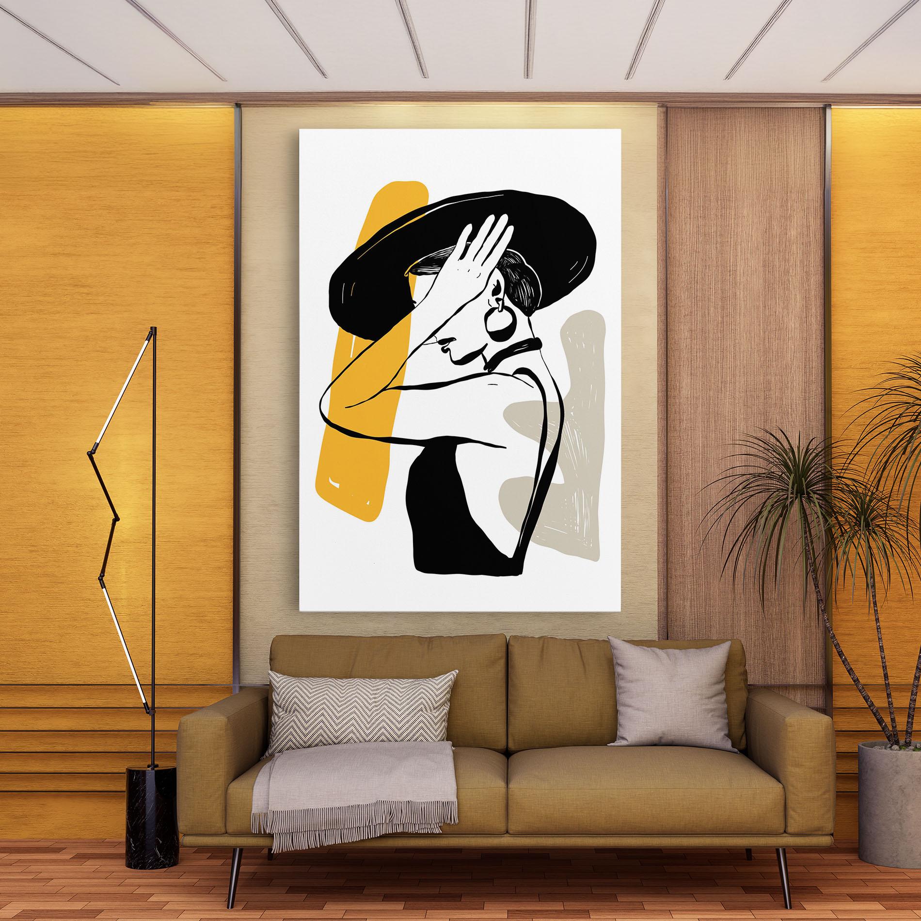 Vászonkép Big Earring mockup 9