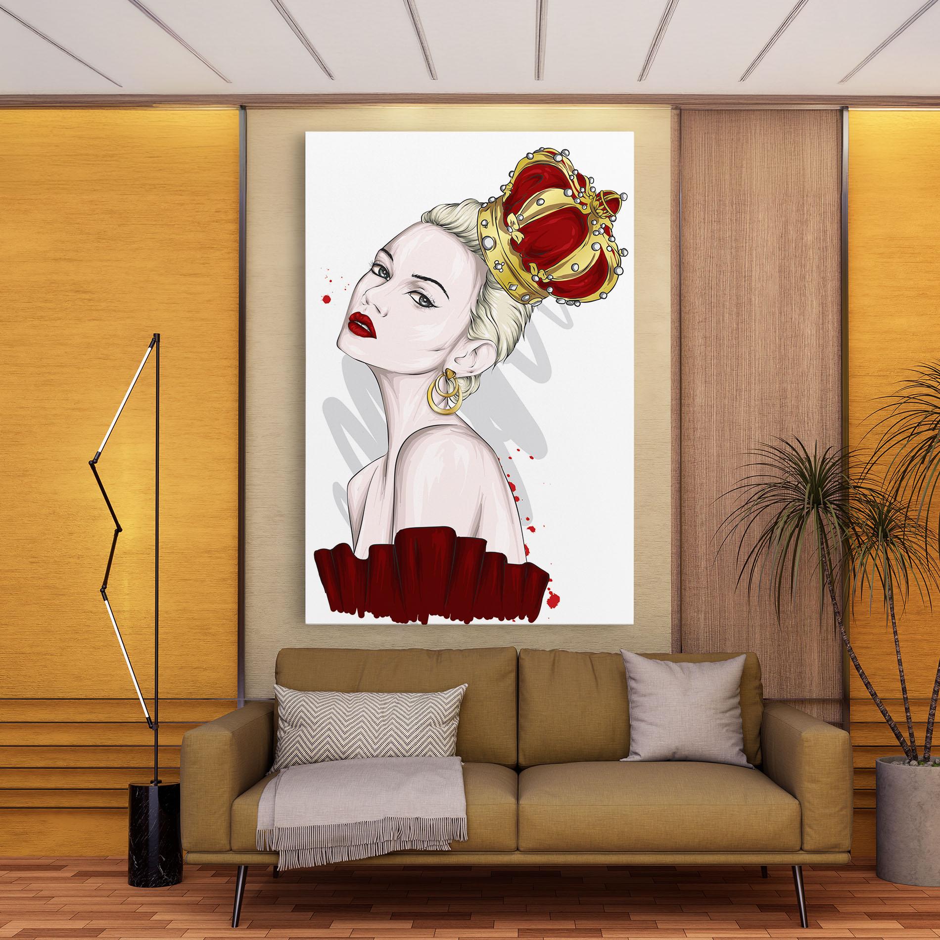 Vászonkép Big Red Crown mockup 9