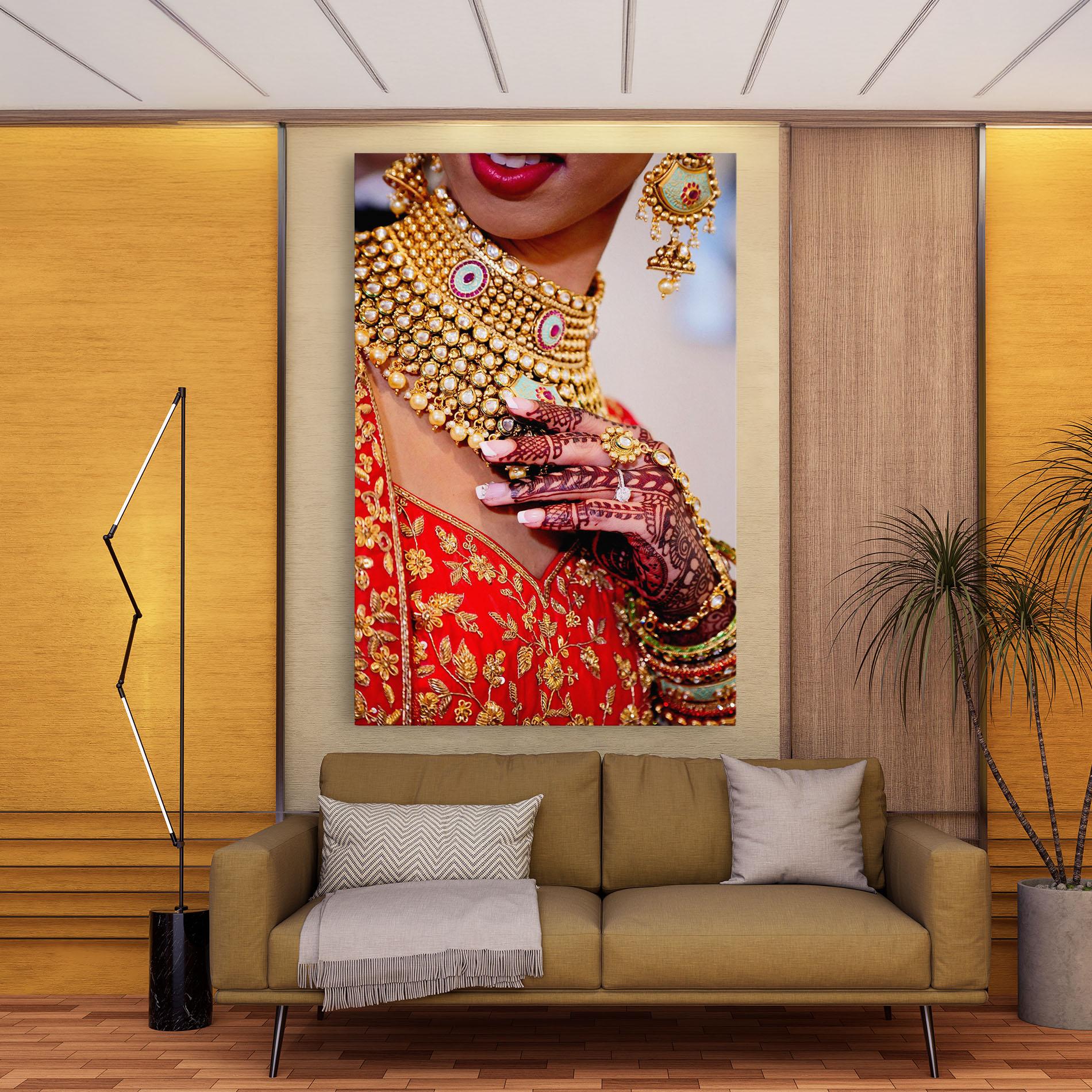 Vászonkép Gold Beautiful Jewelry mockup 9