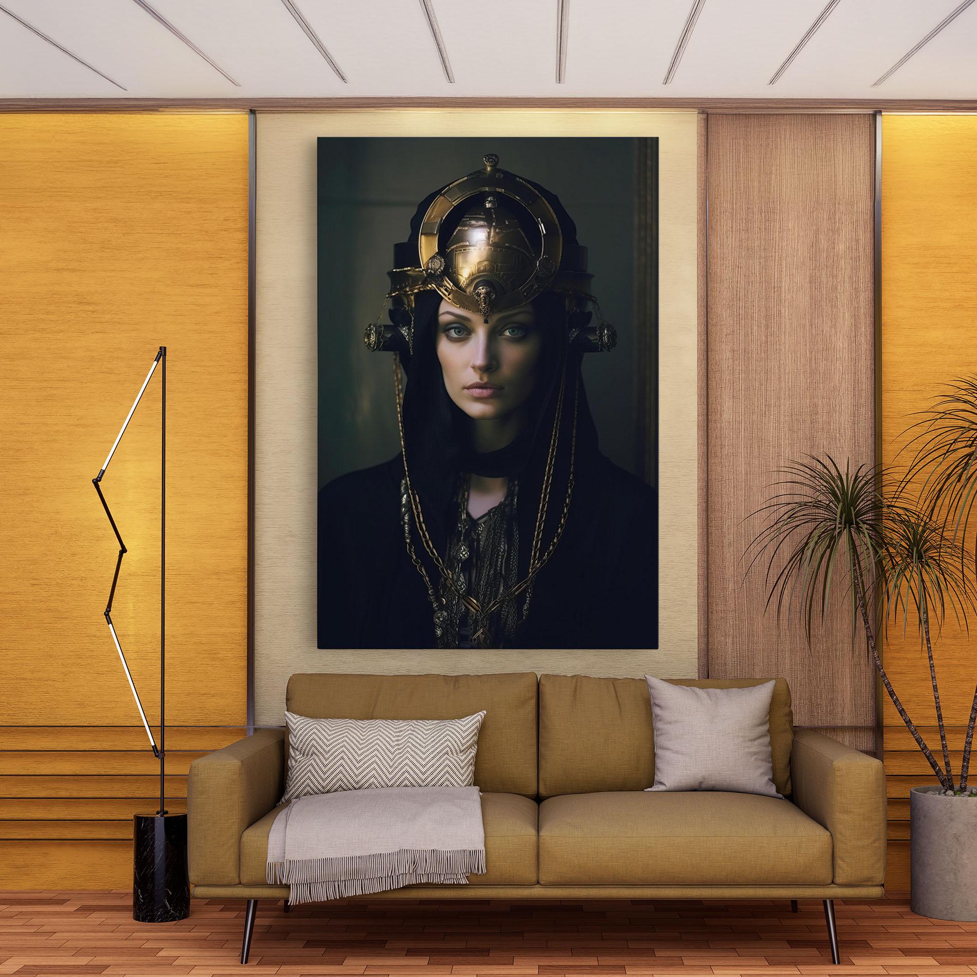 Vászonkép Gold Headpiece mockup 9