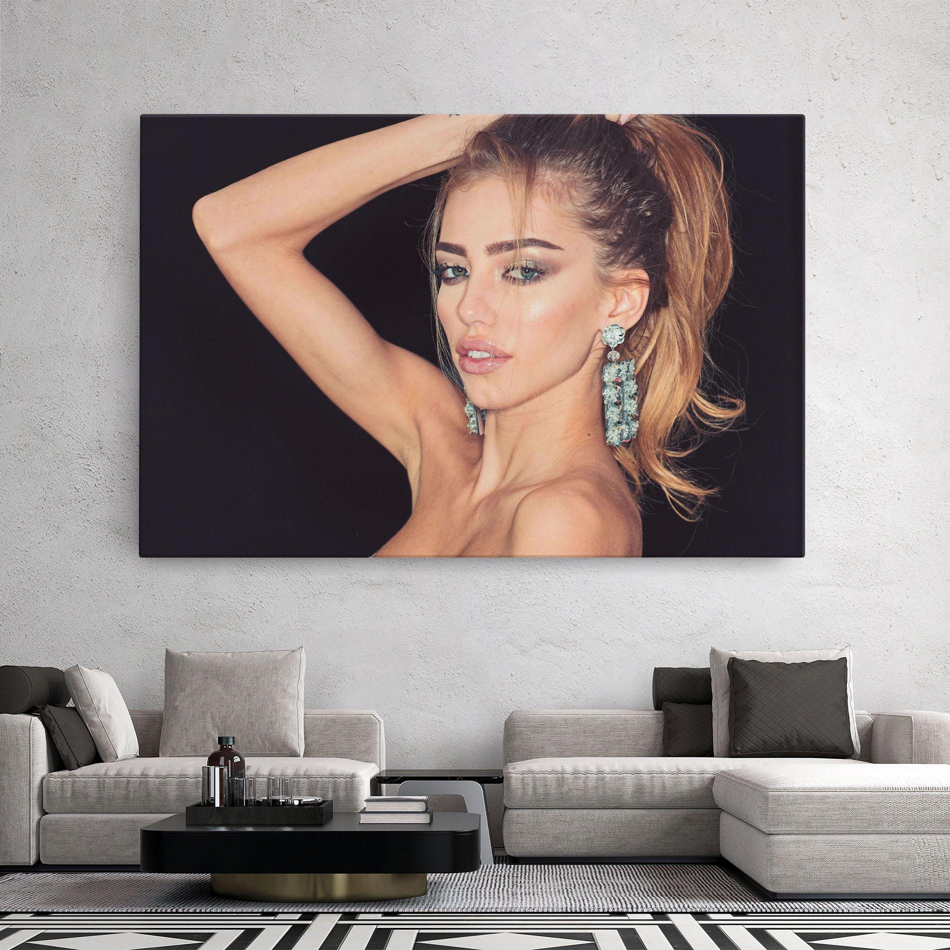 Vászonkép Flower Earrings mockup 2