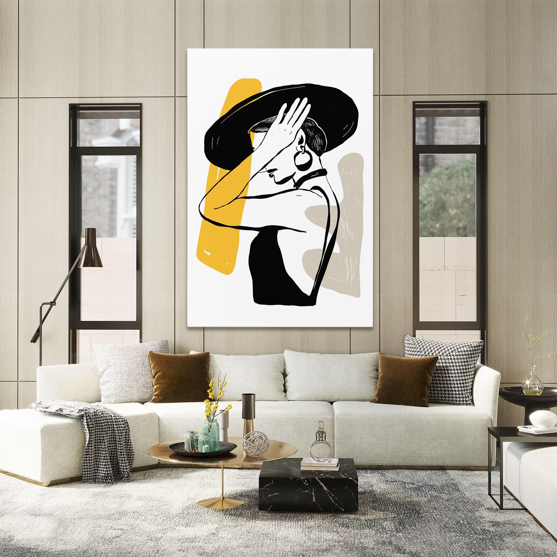 Vászonkép Big Earring mockup 2