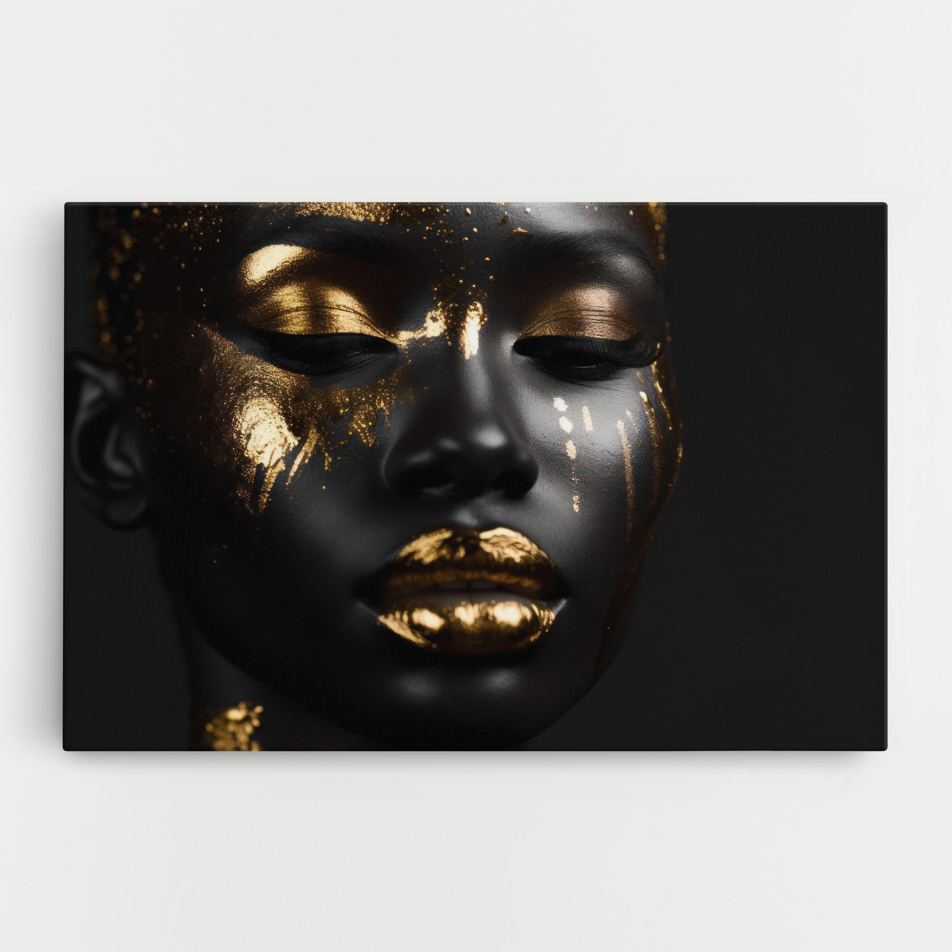 Vászonkép Gold Eyes Makeup mockup 0