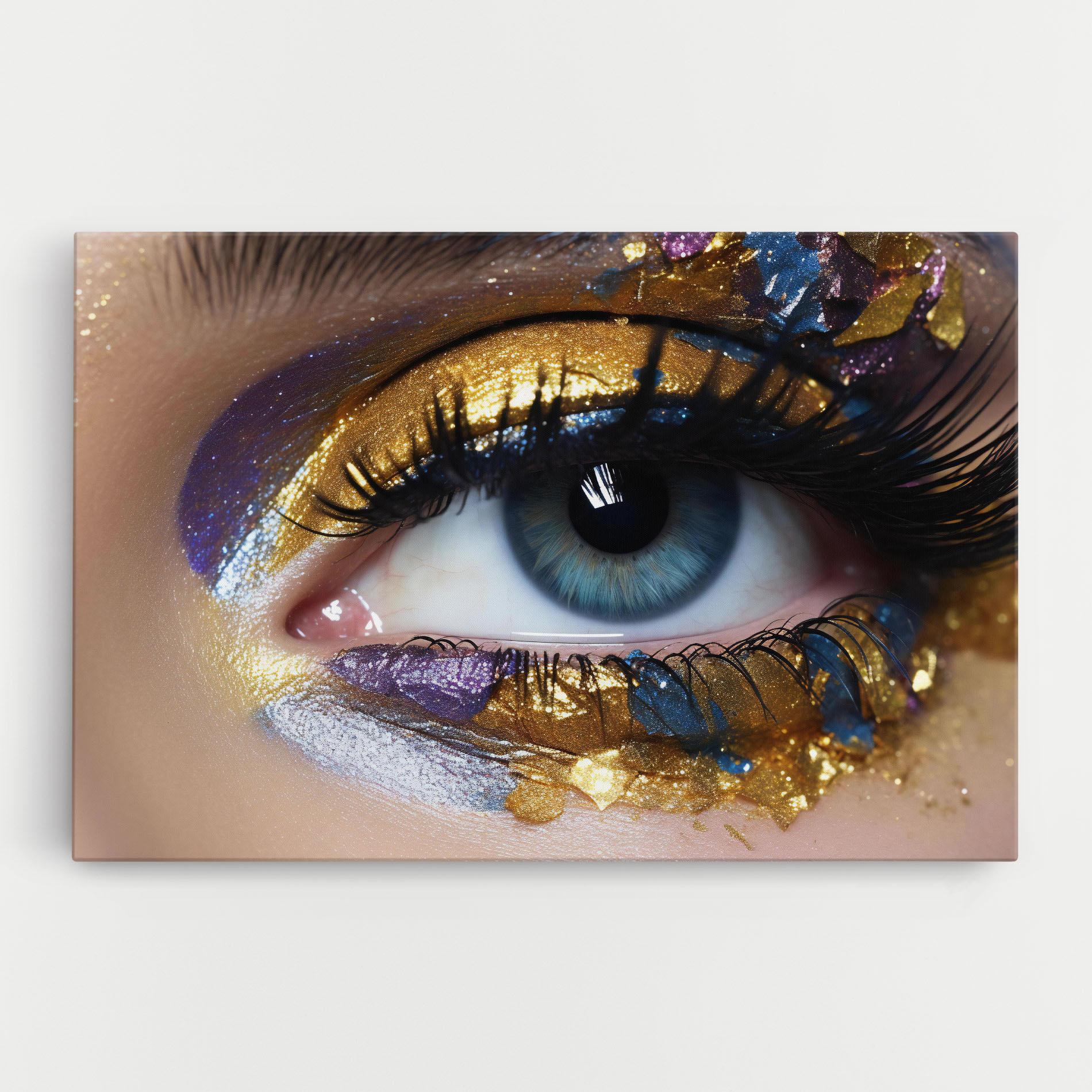 Vászonkép Golden Purple Make Up mockup 0