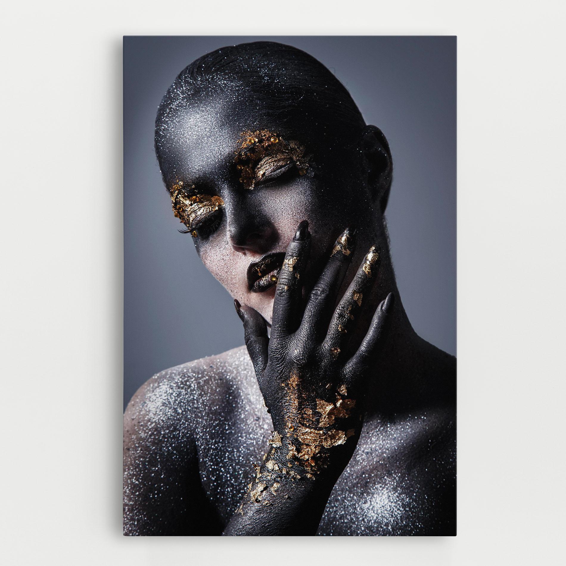 Vászonkép Artistic Black Makeup mockup 0