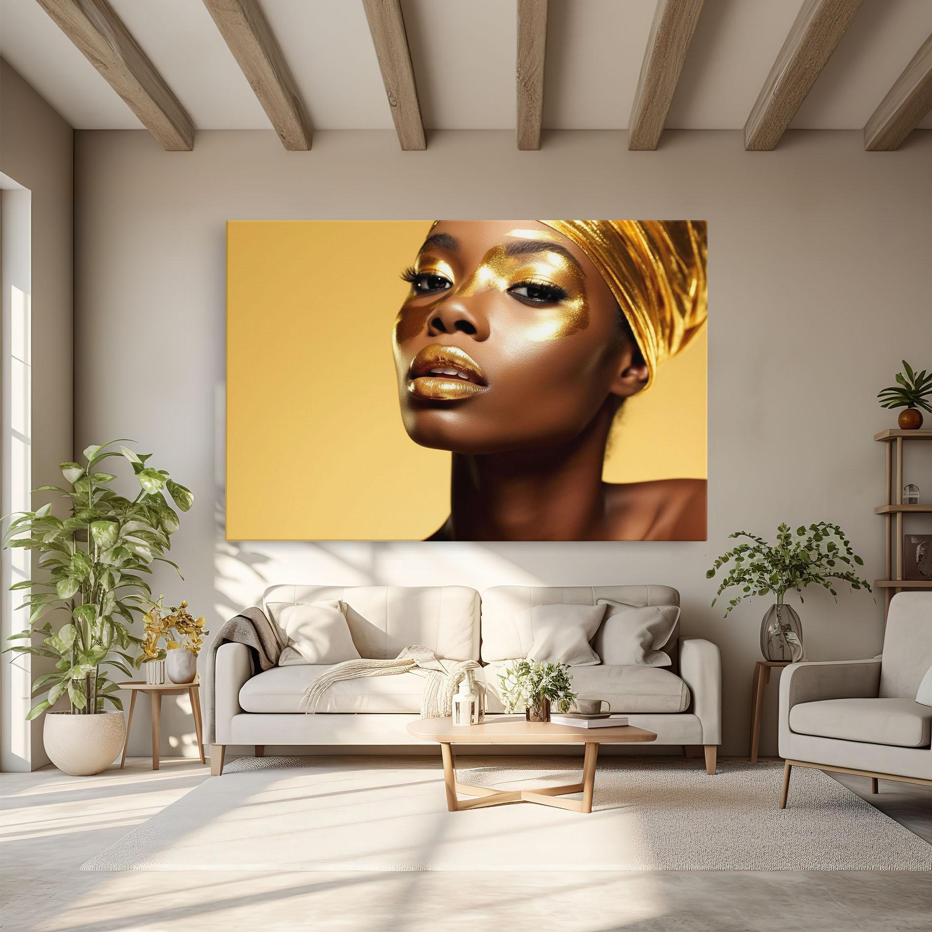 Vászonkép Gold Headdress mockup 6