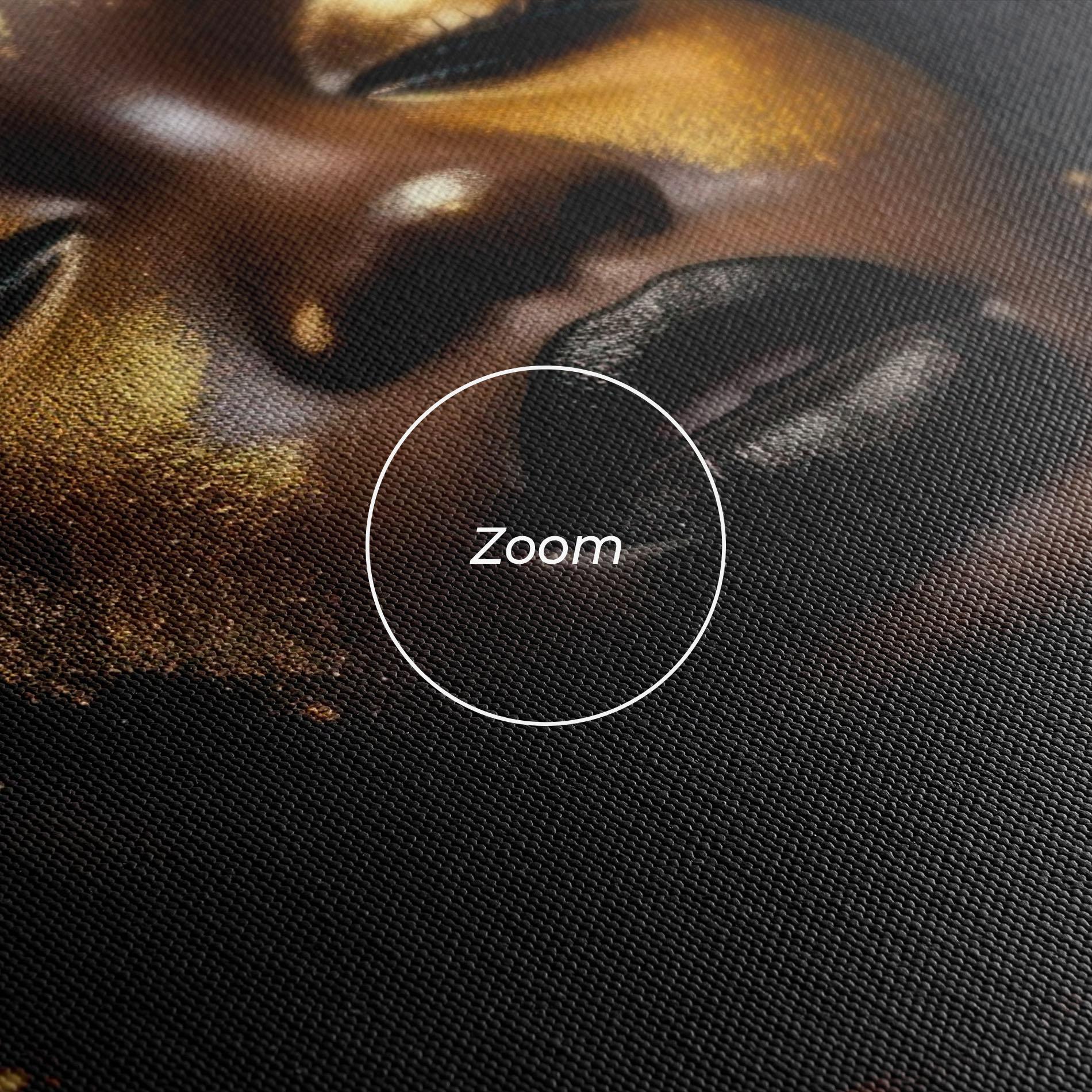 Vászonkép Gold Makeup Black Lips mockup 3
