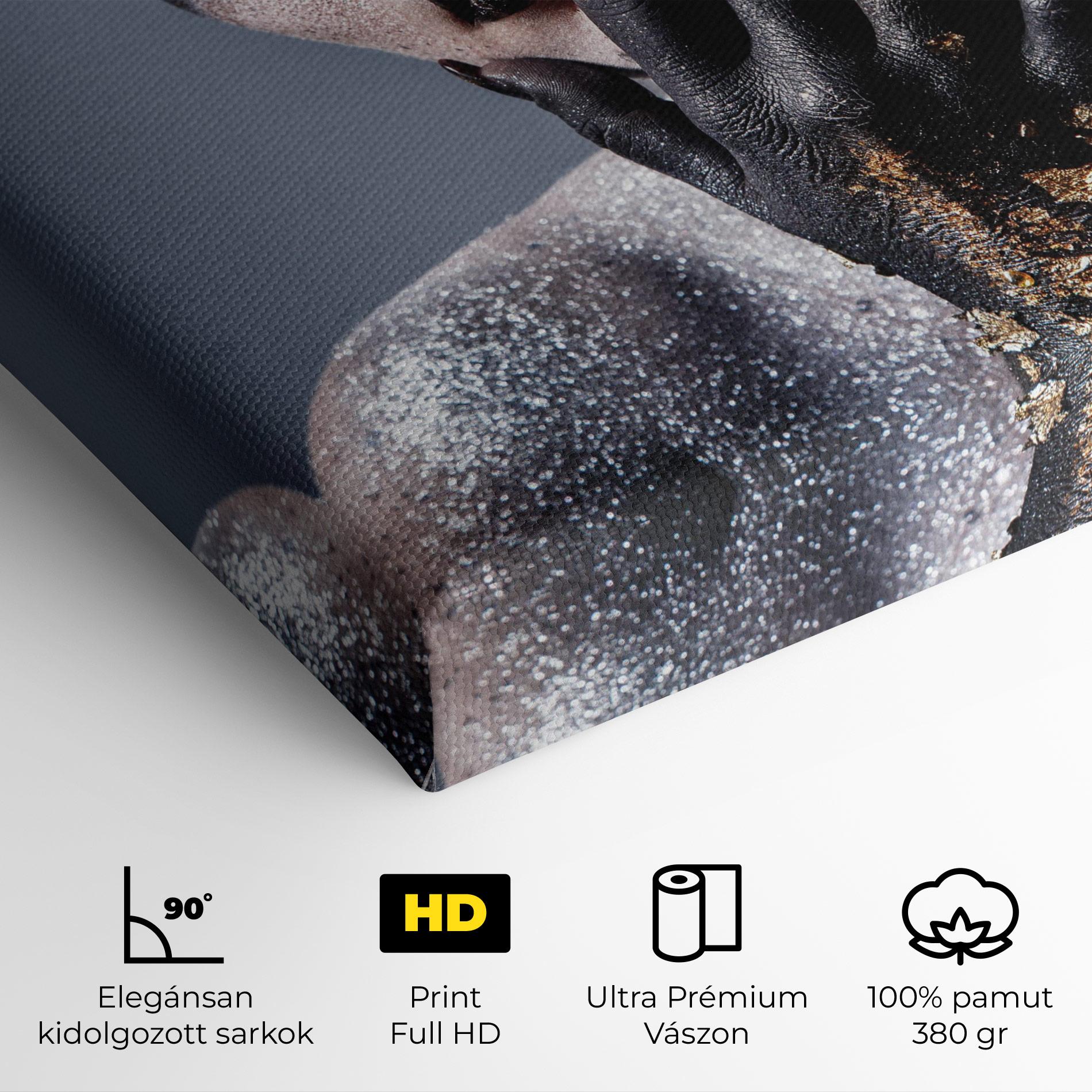 Vászonkép Artistic Black Makeup mockup 4