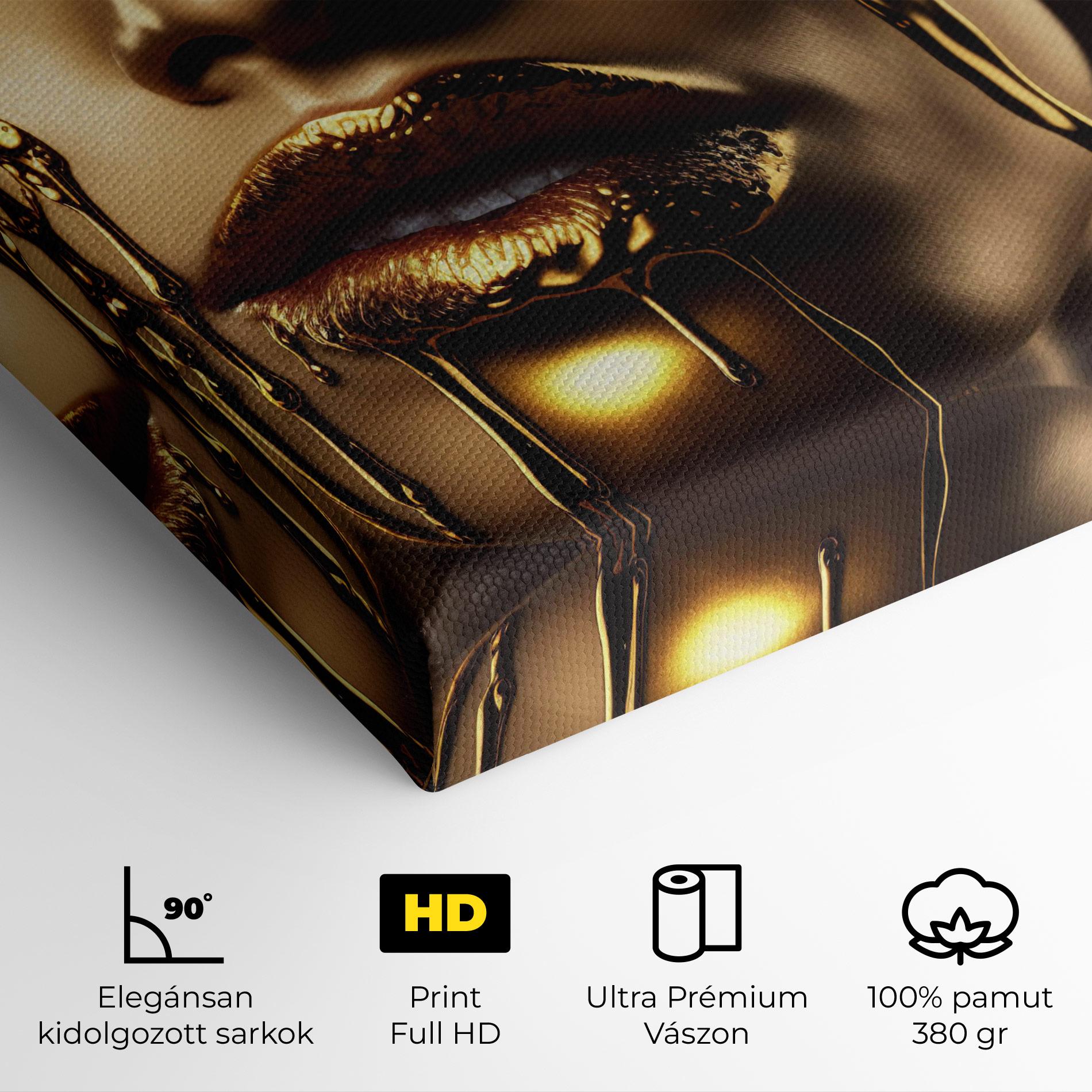 Vászonkép Gold Dripping Makeup mockup 4
