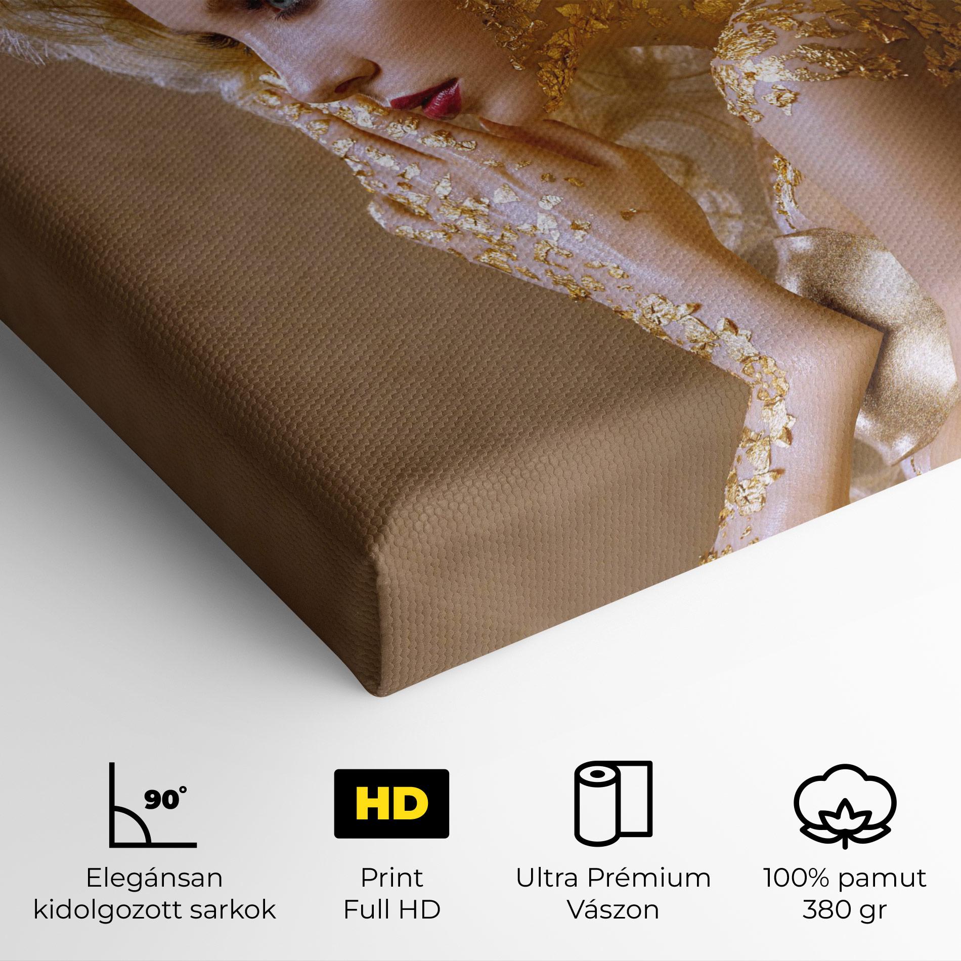 Vászonkép Gold Paper Makeup mockup 4