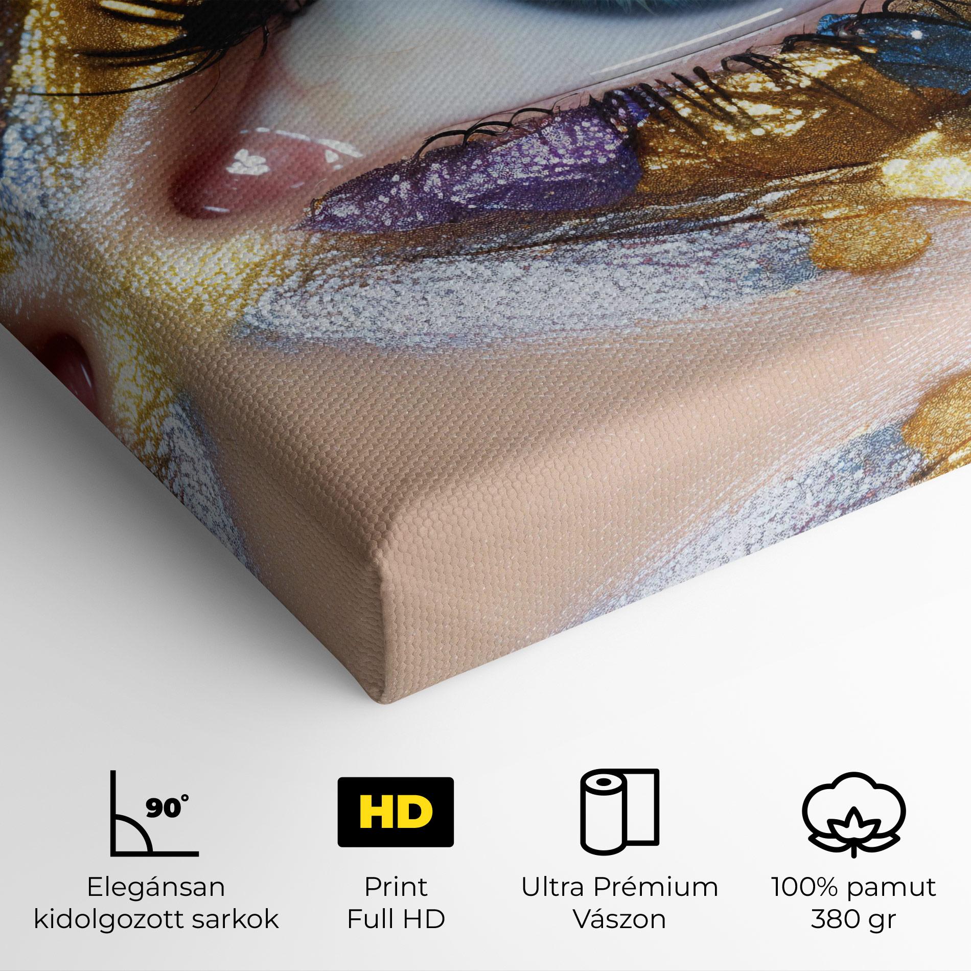 Vászonkép Golden Purple Make Up mockup 4