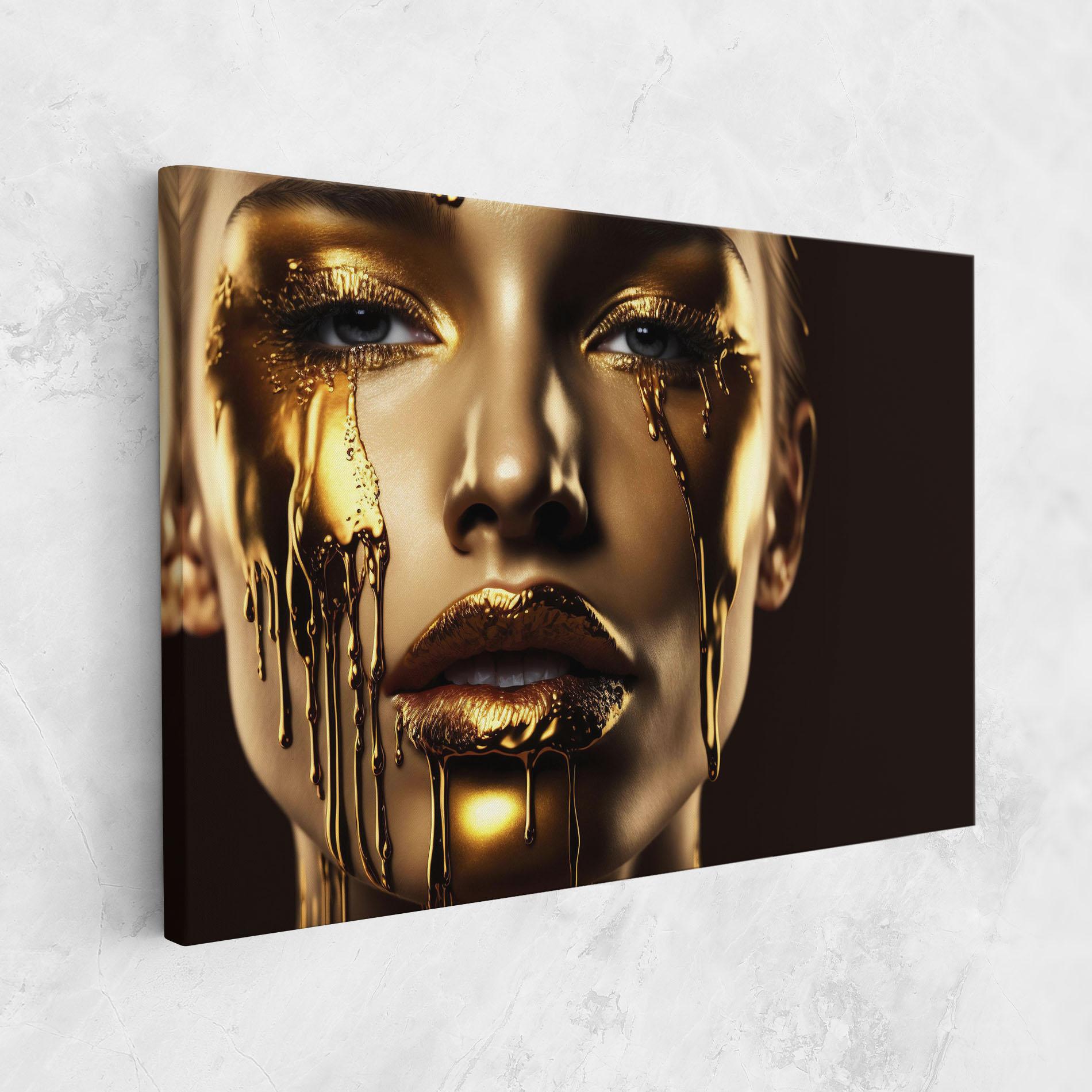 Vászonkép Gold Dripping Makeup mockup 1