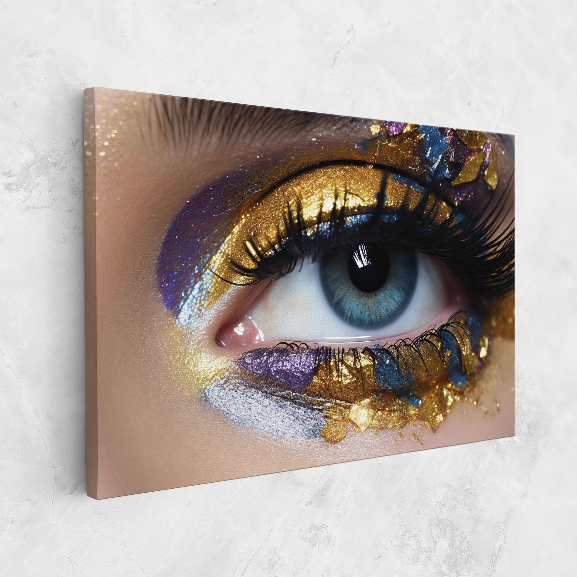 Vászonkép Golden Purple Make Up mockup 1