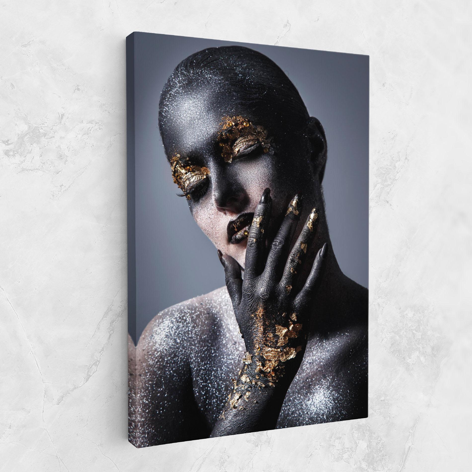 Vászonkép Artistic Black Makeup mockup 1