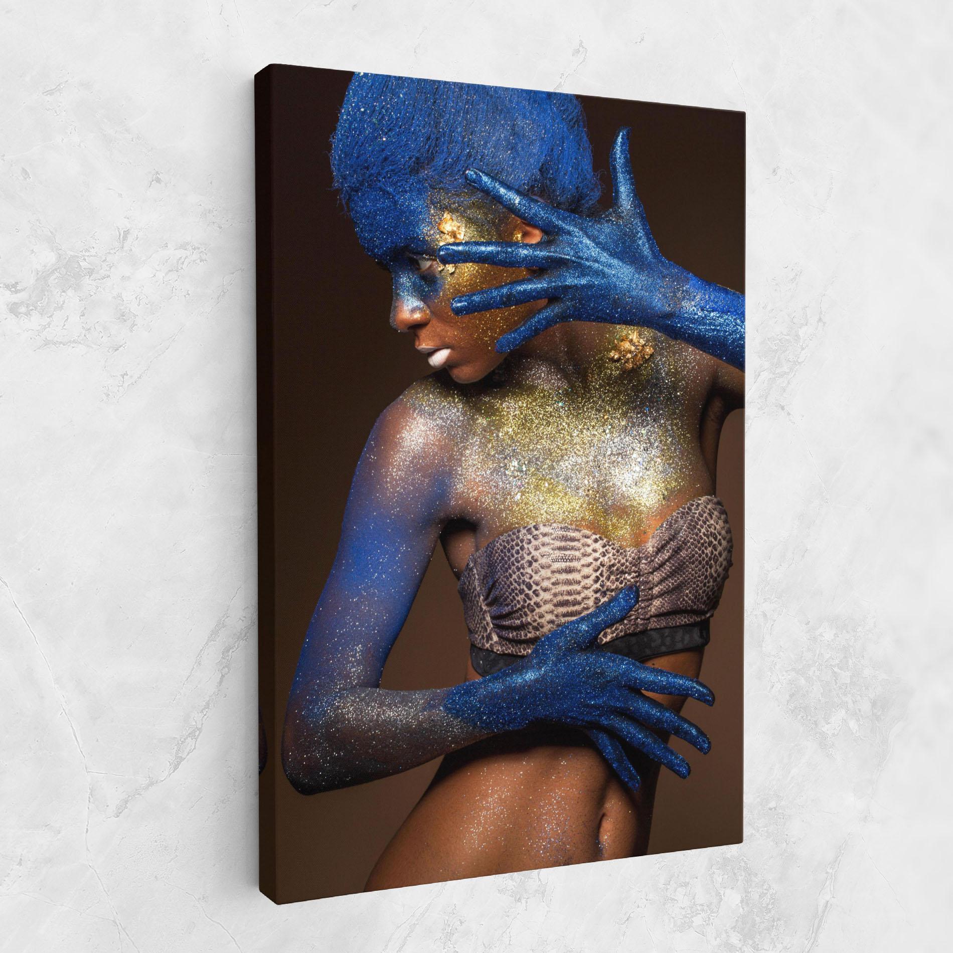 Vászonkép Blue Hair Make Up mockup 1