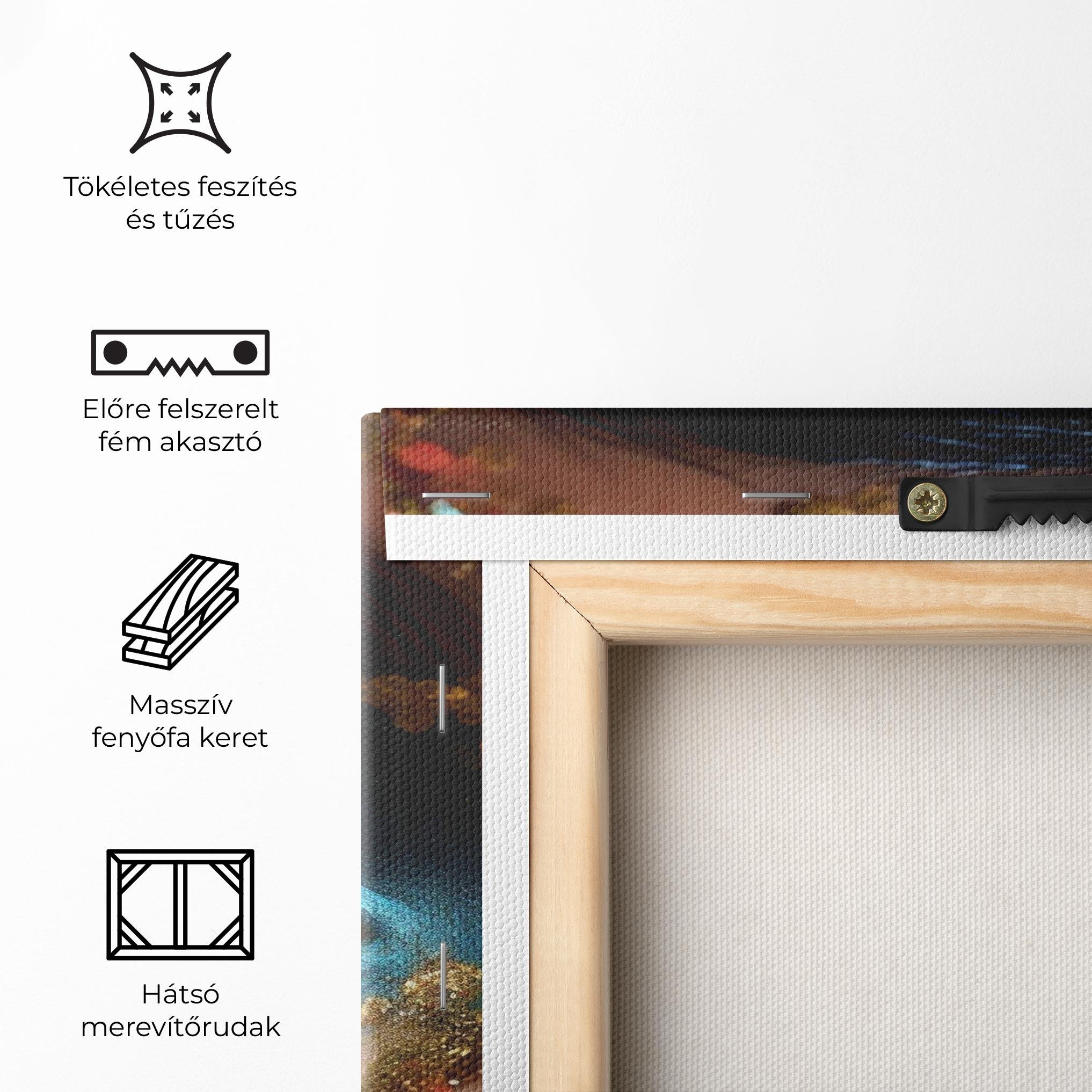 Vászonkép Blue Gold Glitter mockup 5