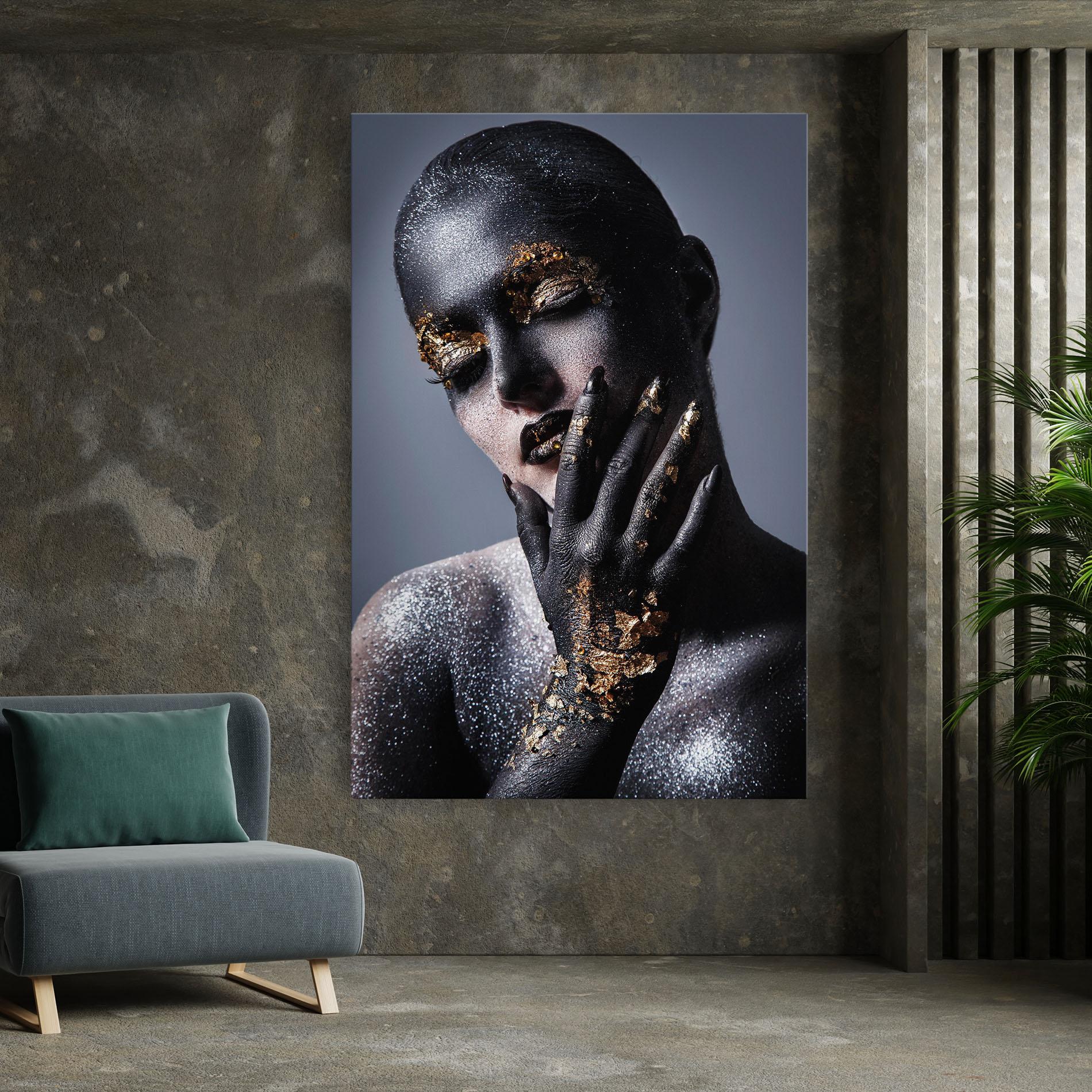 Vászonkép Artistic Black Makeup mockup 7