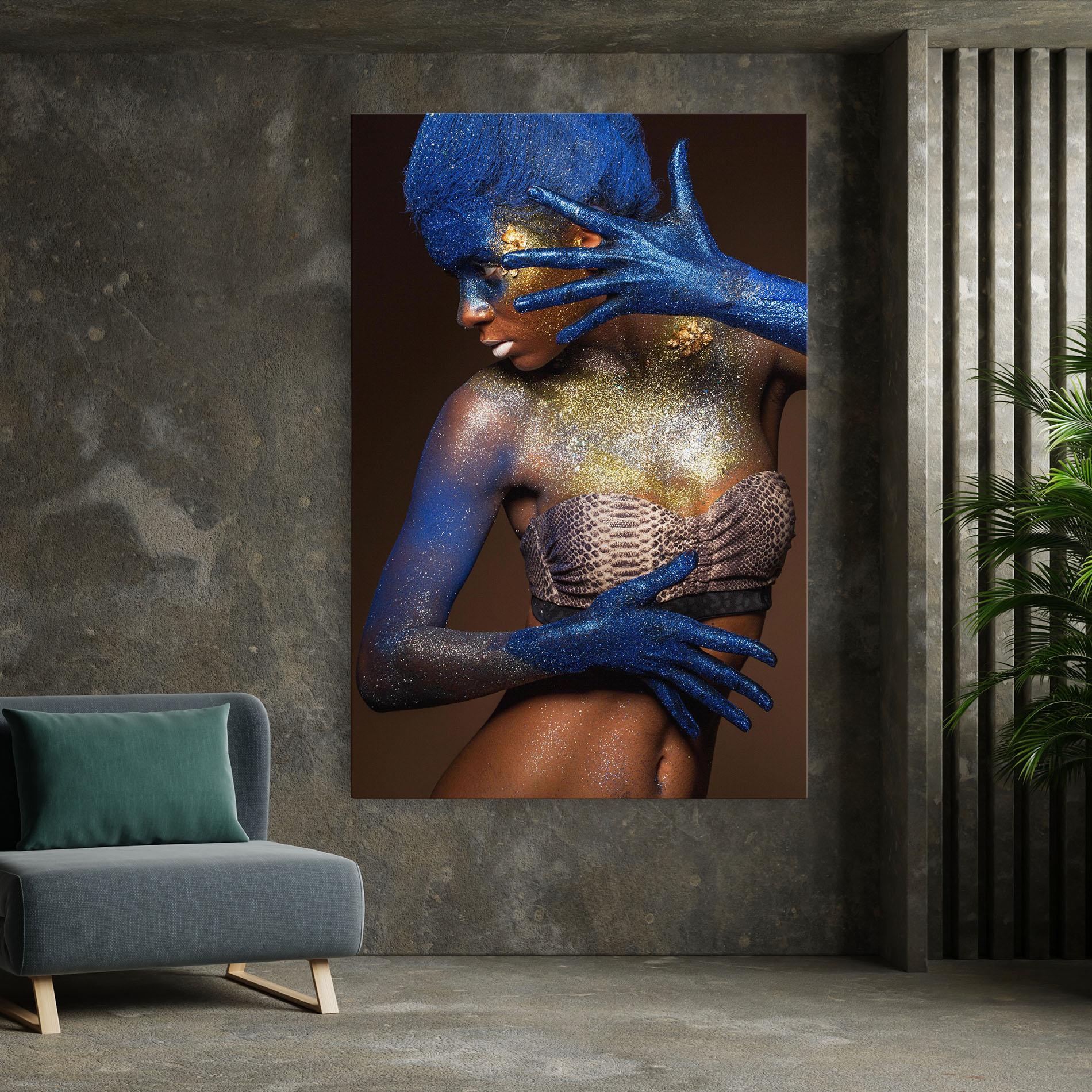 Vászonkép Blue Hair Make Up mockup 7