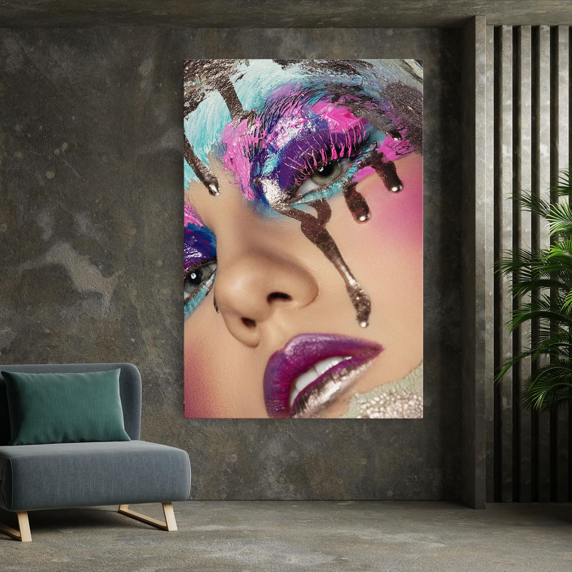 Vászonkép Pretty Pink Eyelashes mockup 7