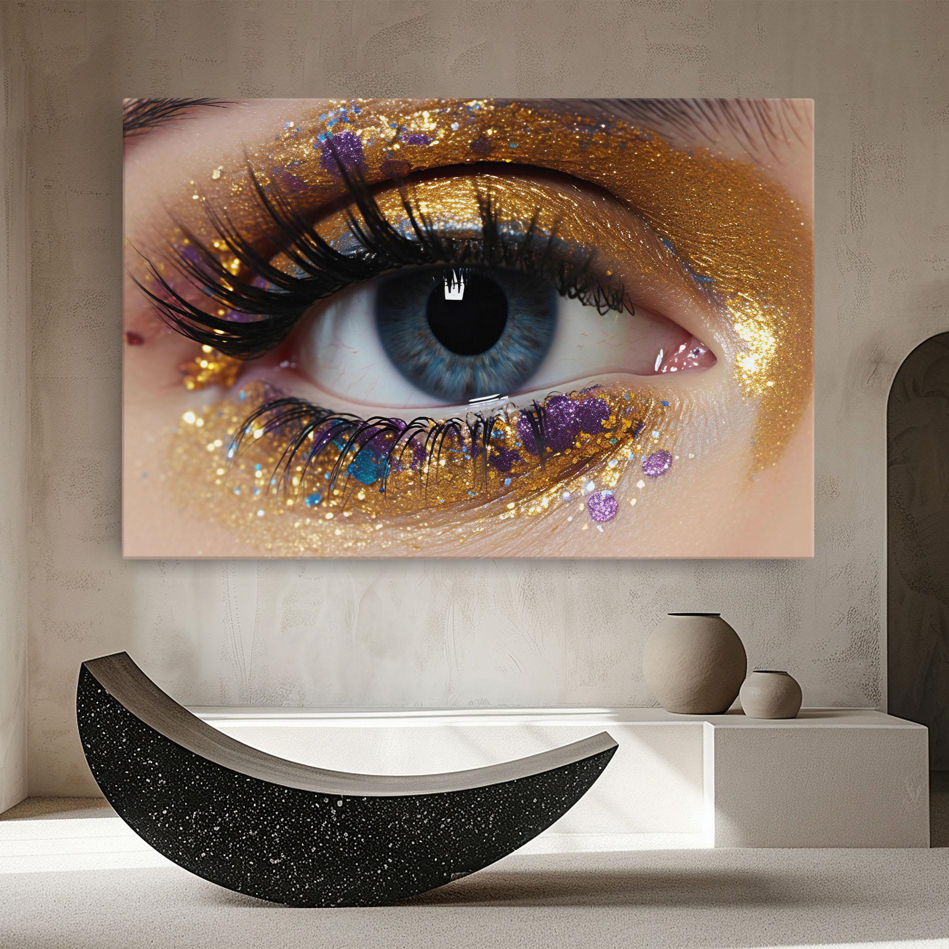 Vászonkép Blue Eye Make Up mockup 8