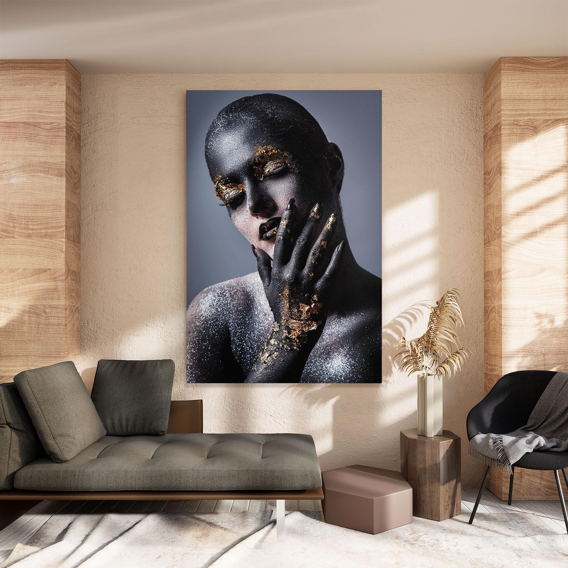 Vászonkép Artistic Black Makeup mockup 8