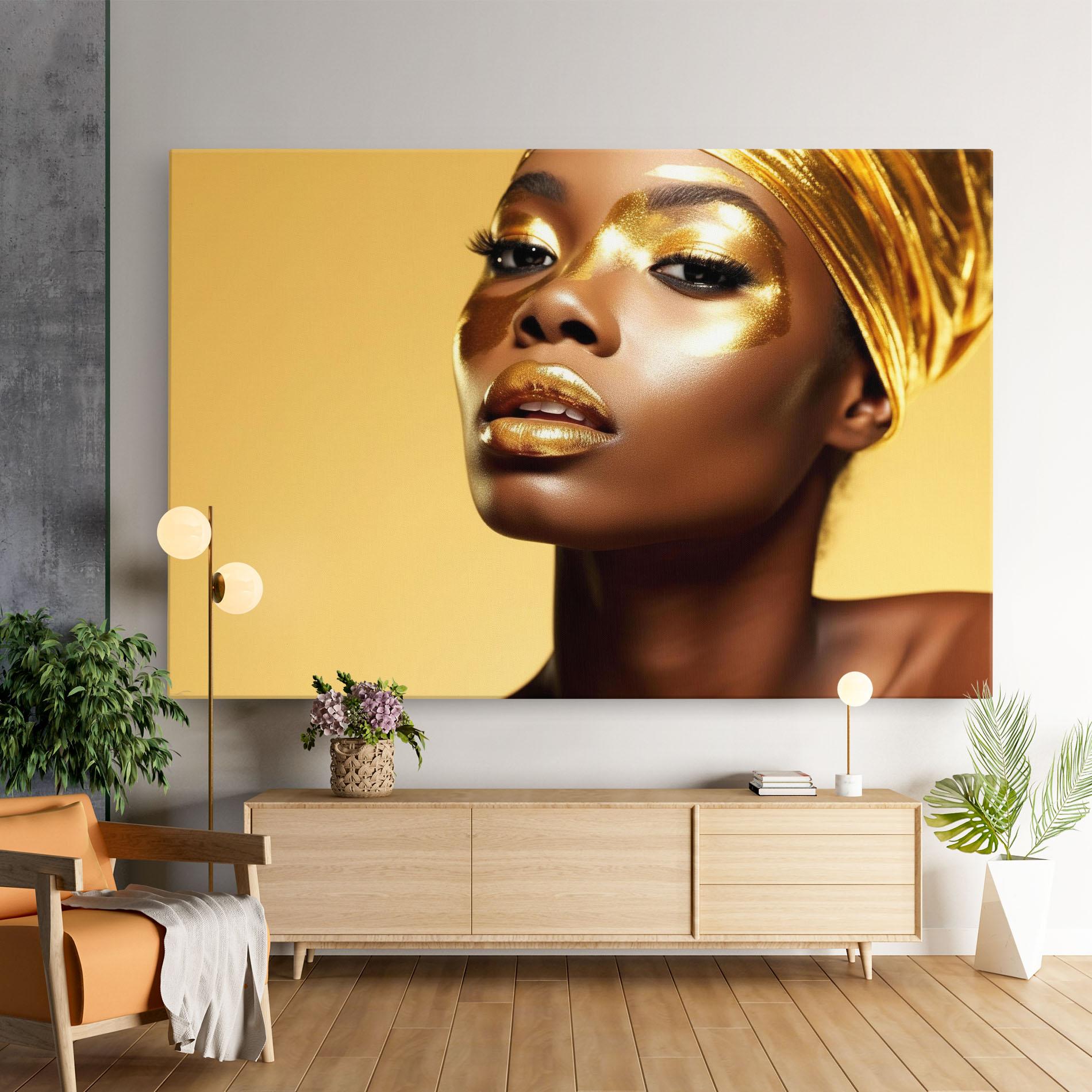 Vászonkép Gold Headdress mockup 9