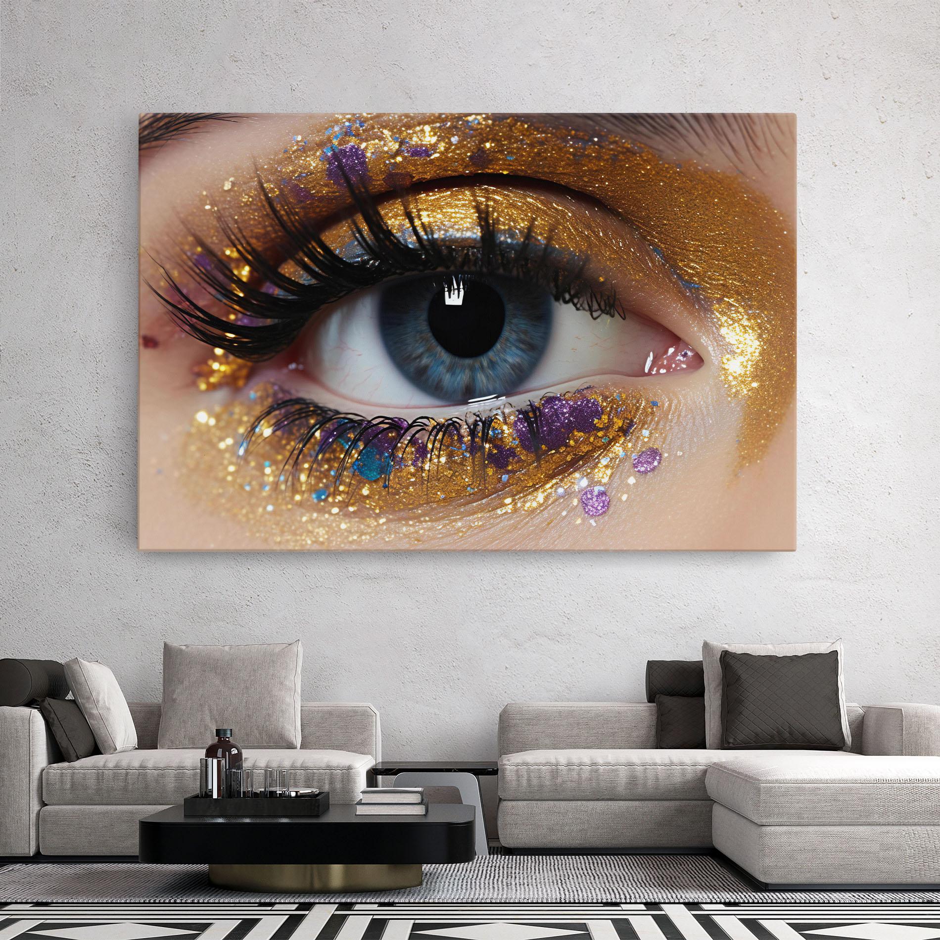 Vászonkép Blue Eye Make Up mockup 2