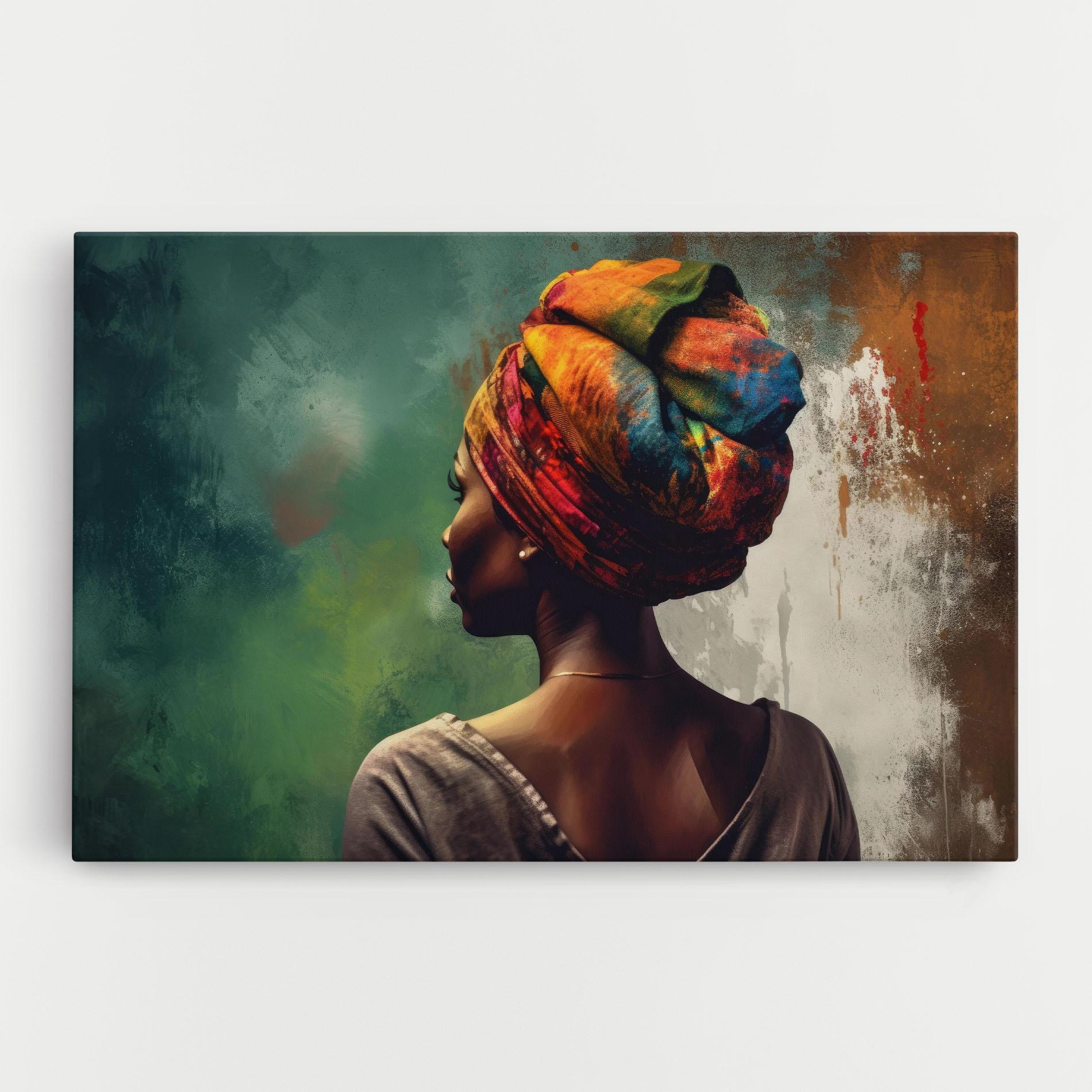 Vászonkép Yellow Turban Art mockup 0