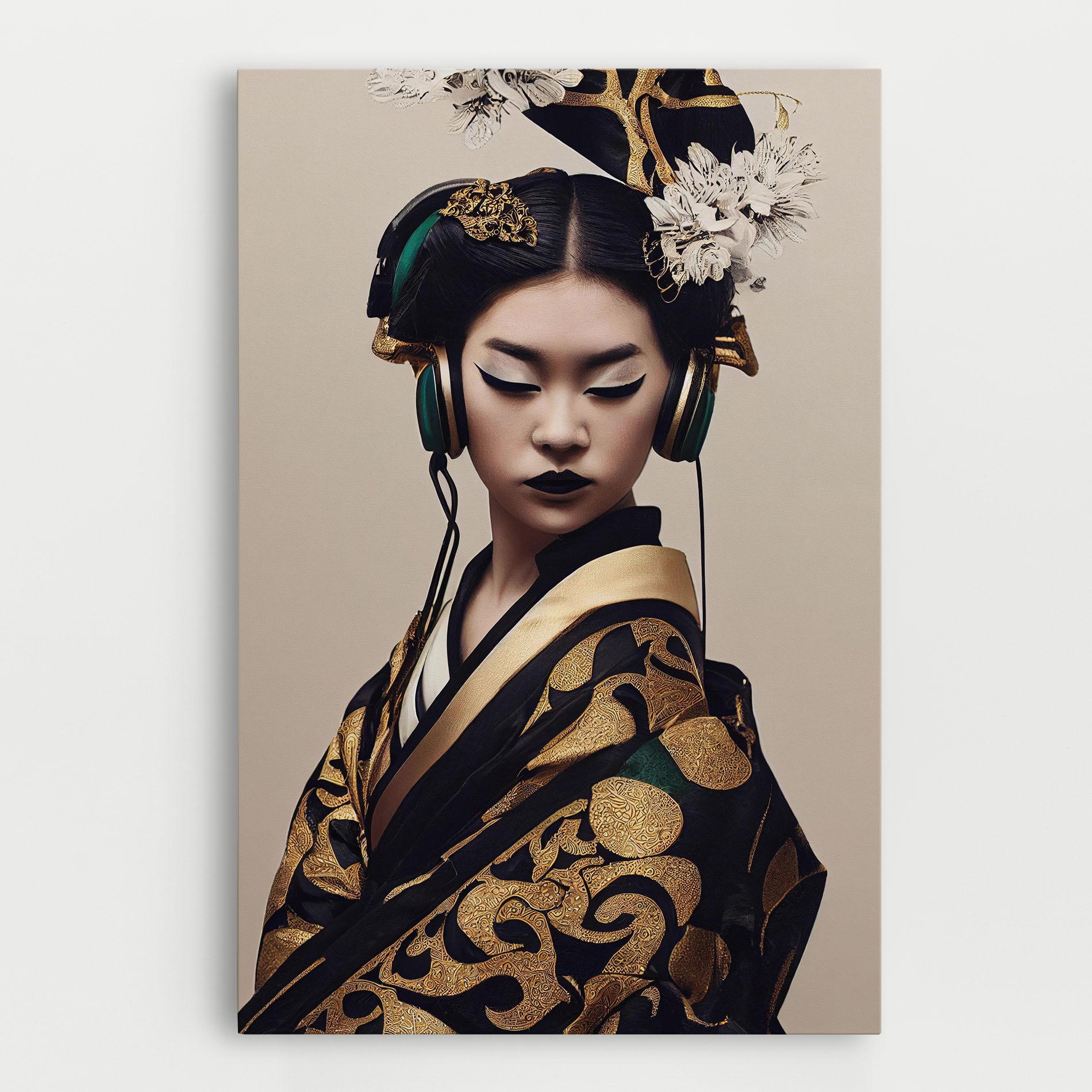 Vászonkép Kimono Headphones mockup 0