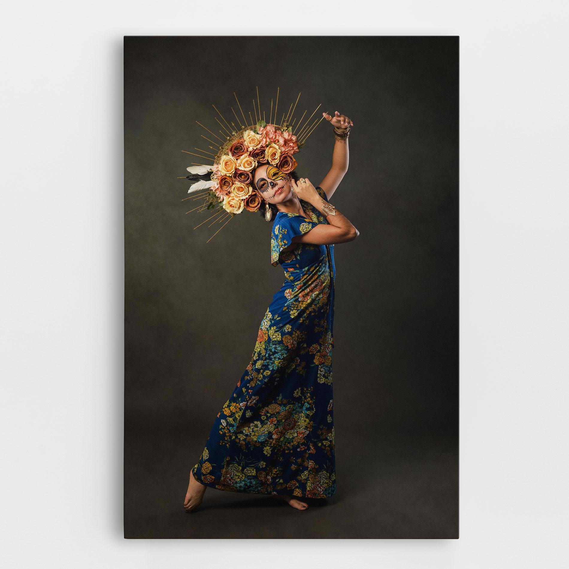 Vászonkép Sugar Skull Face mockup 0