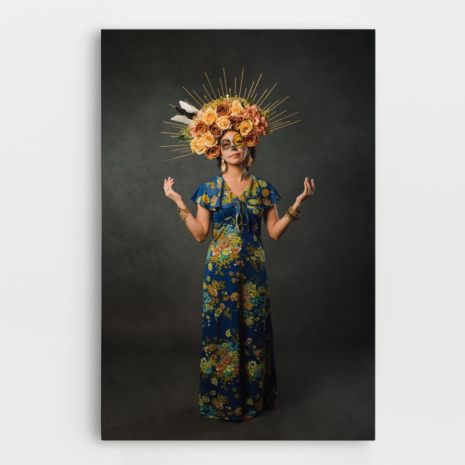 Vászonkép Sugar Skull Makeup mockup 0