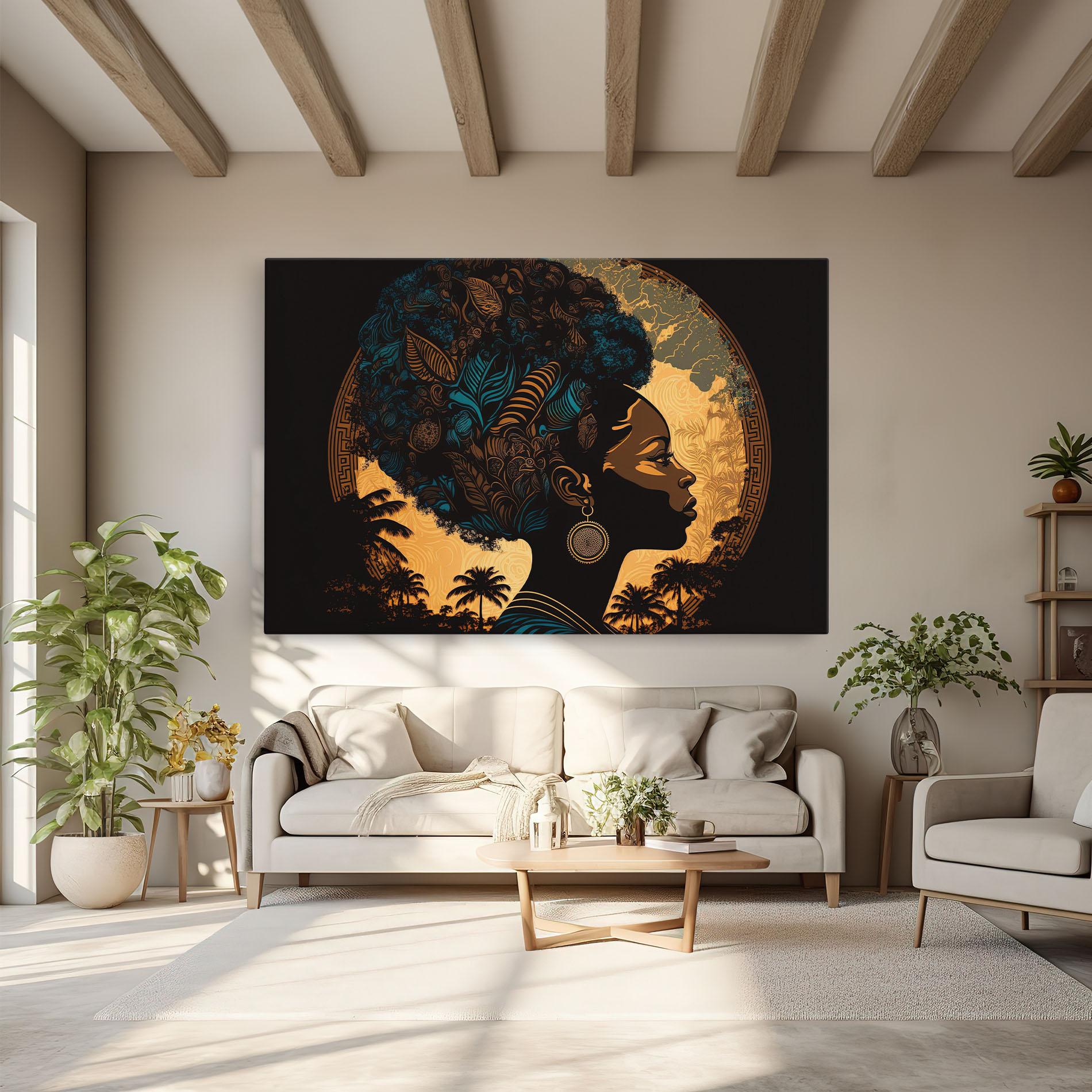 Vászonkép African Profile Woman mockup 6
