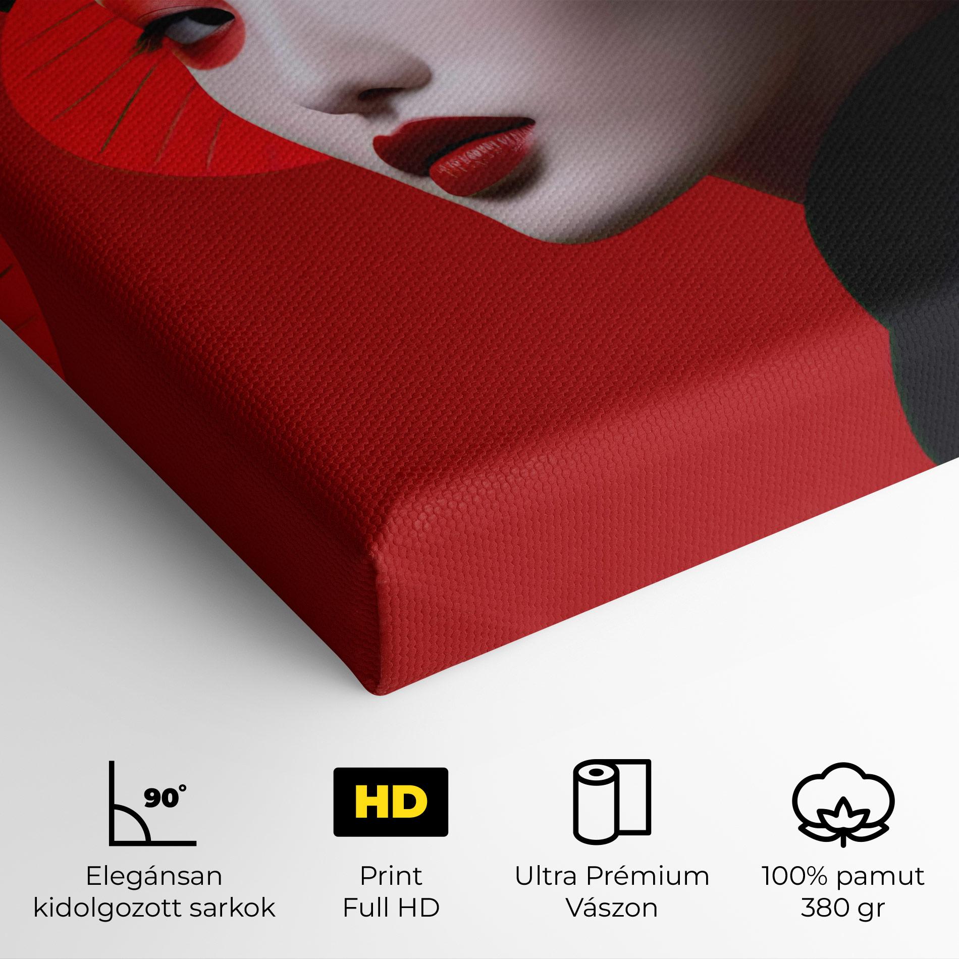 Vászonkép Asiatic Red Makeup mockup 4