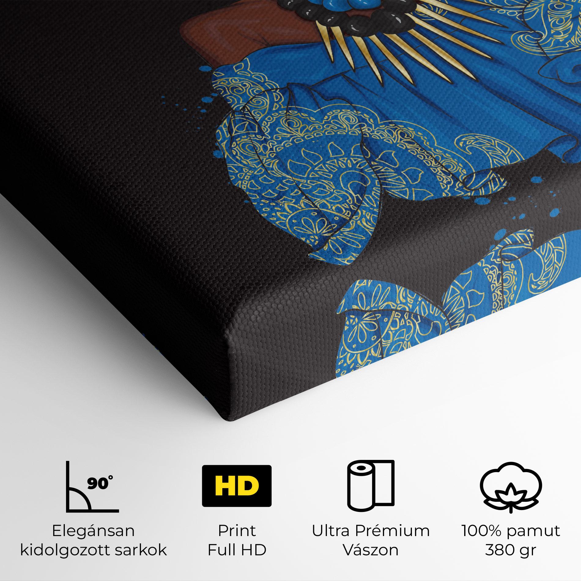 Vászonkép Blue African Outfit mockup 4