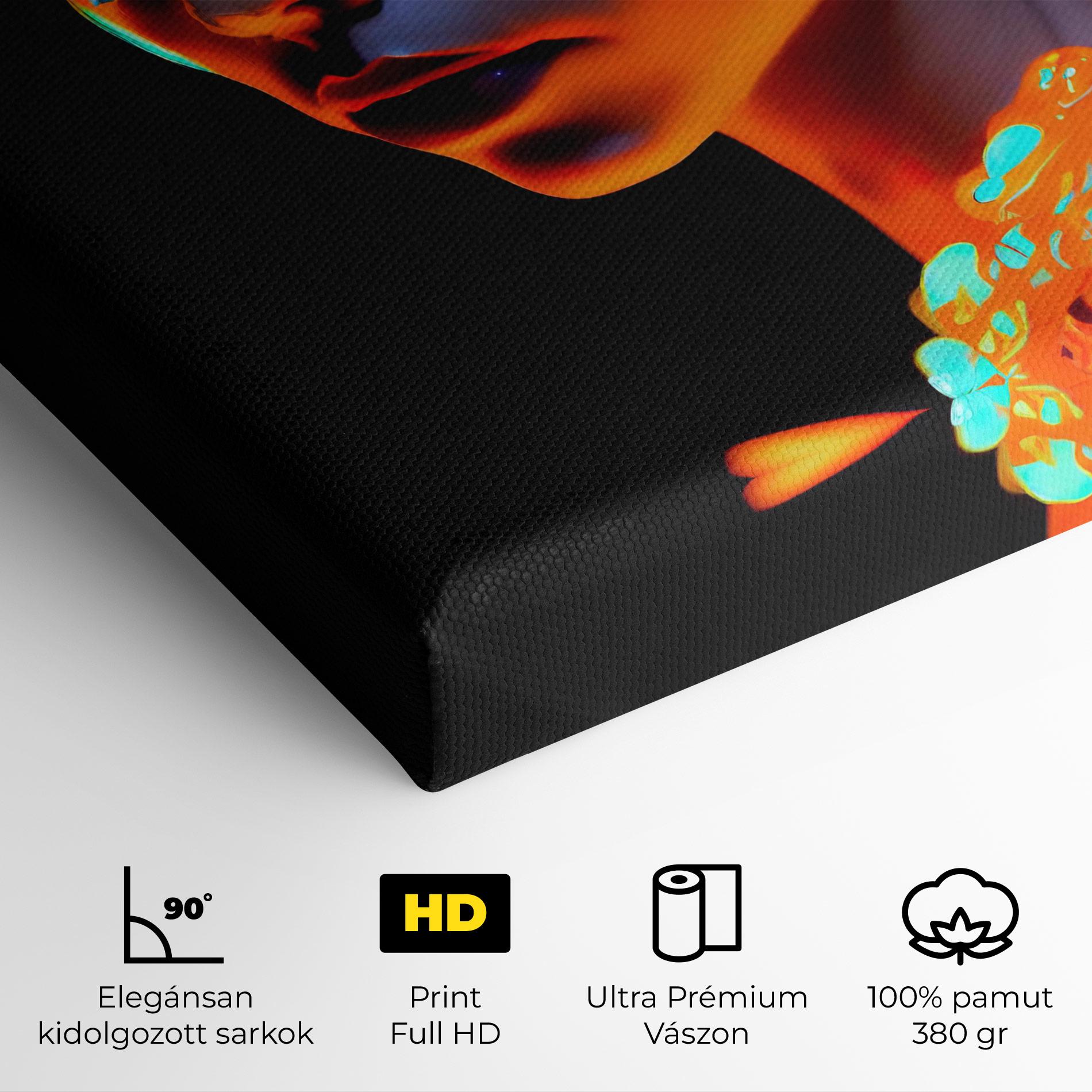 Vászonkép Glowing Face Paint mockup 4