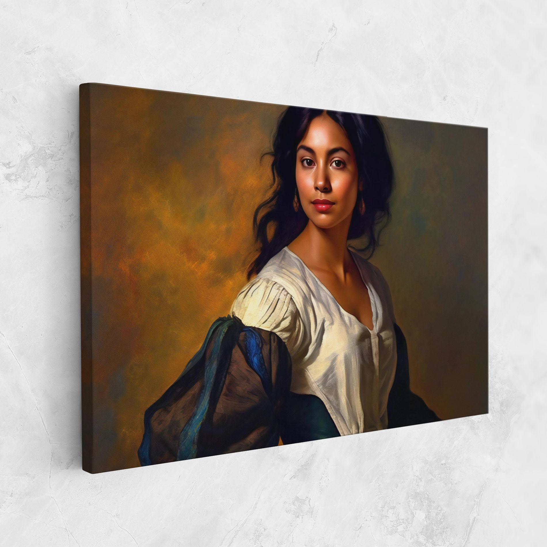 Vászonkép Beautiful Brunette Art mockup 1