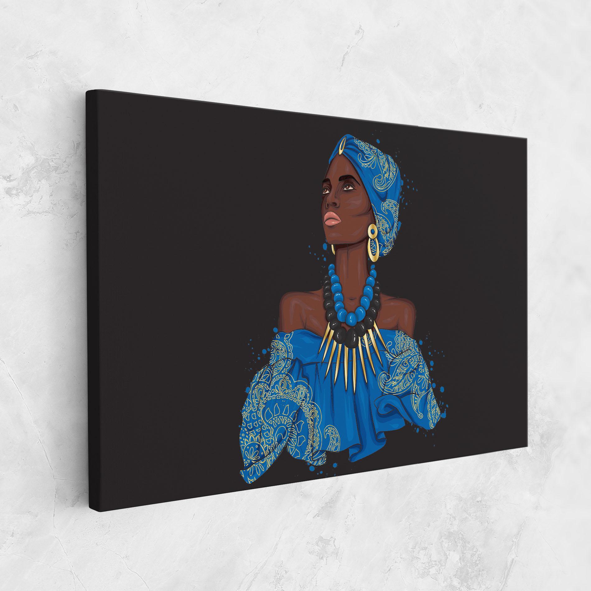 Vászonkép Blue African Outfit mockup 1
